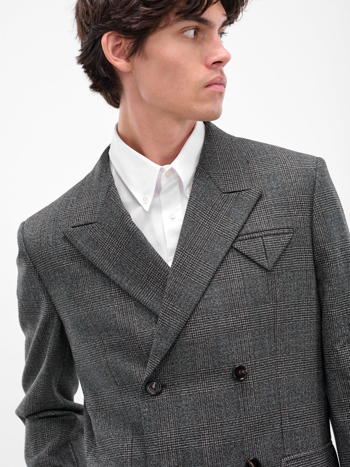 Gray Prince Of Wales Blazer (841512V5P60-1071-BLACK-CHALK-B)