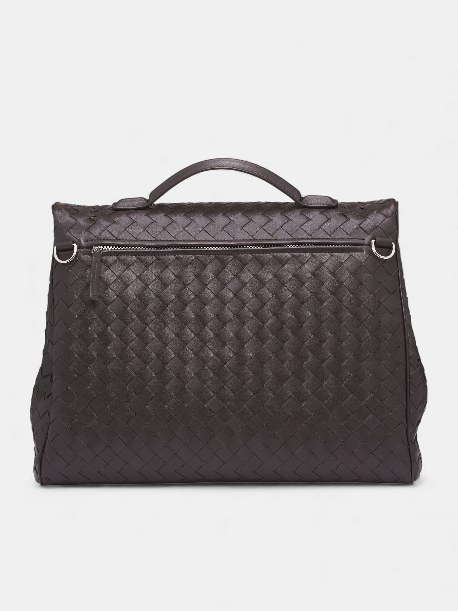 Black Intrecciato Leather Briefcase (844227V4R40001-FONDANT-VINTAGE)