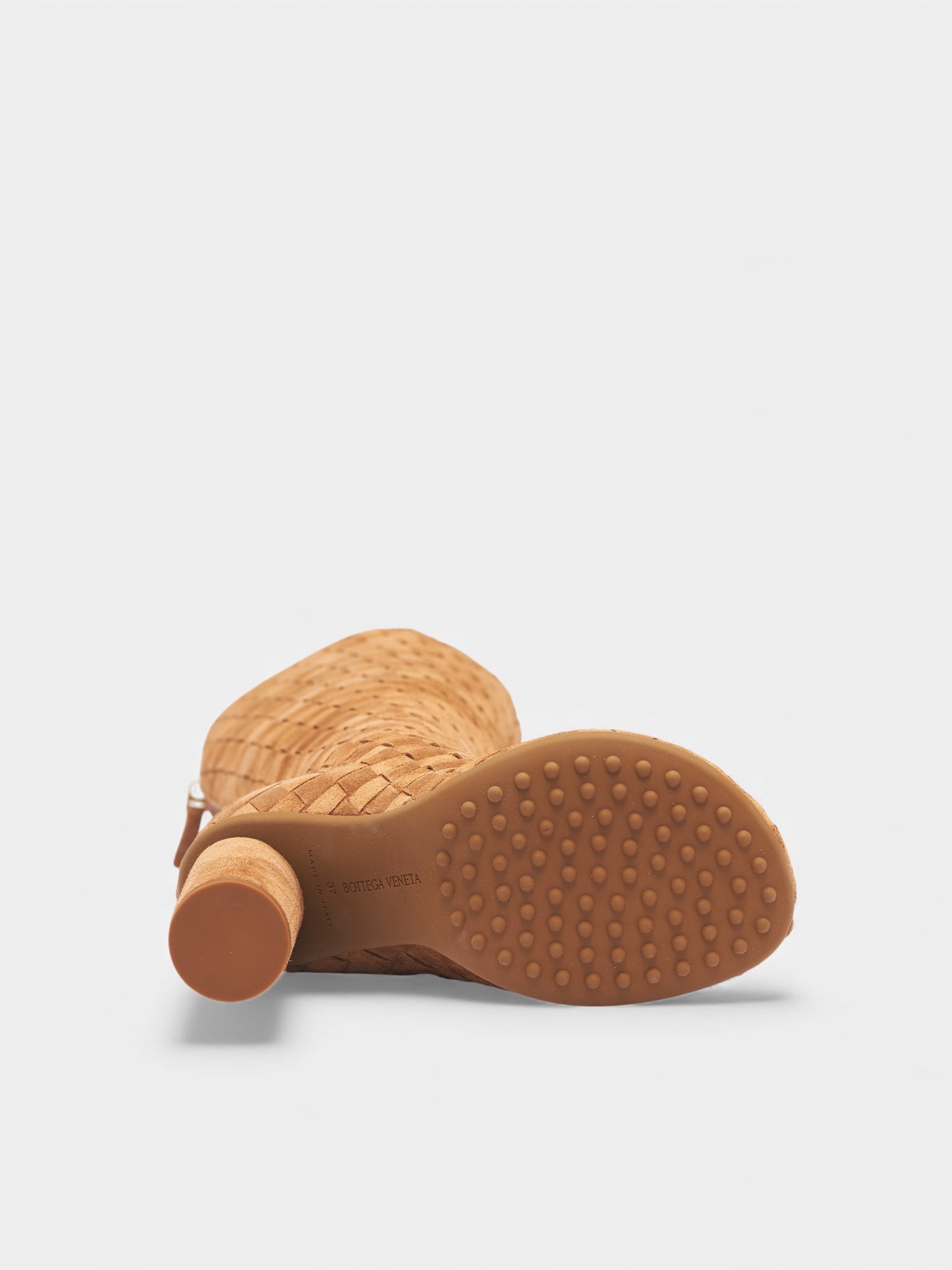 Beige Intrecciato Suede High Boots (855922V4JC0003-TAFFY)