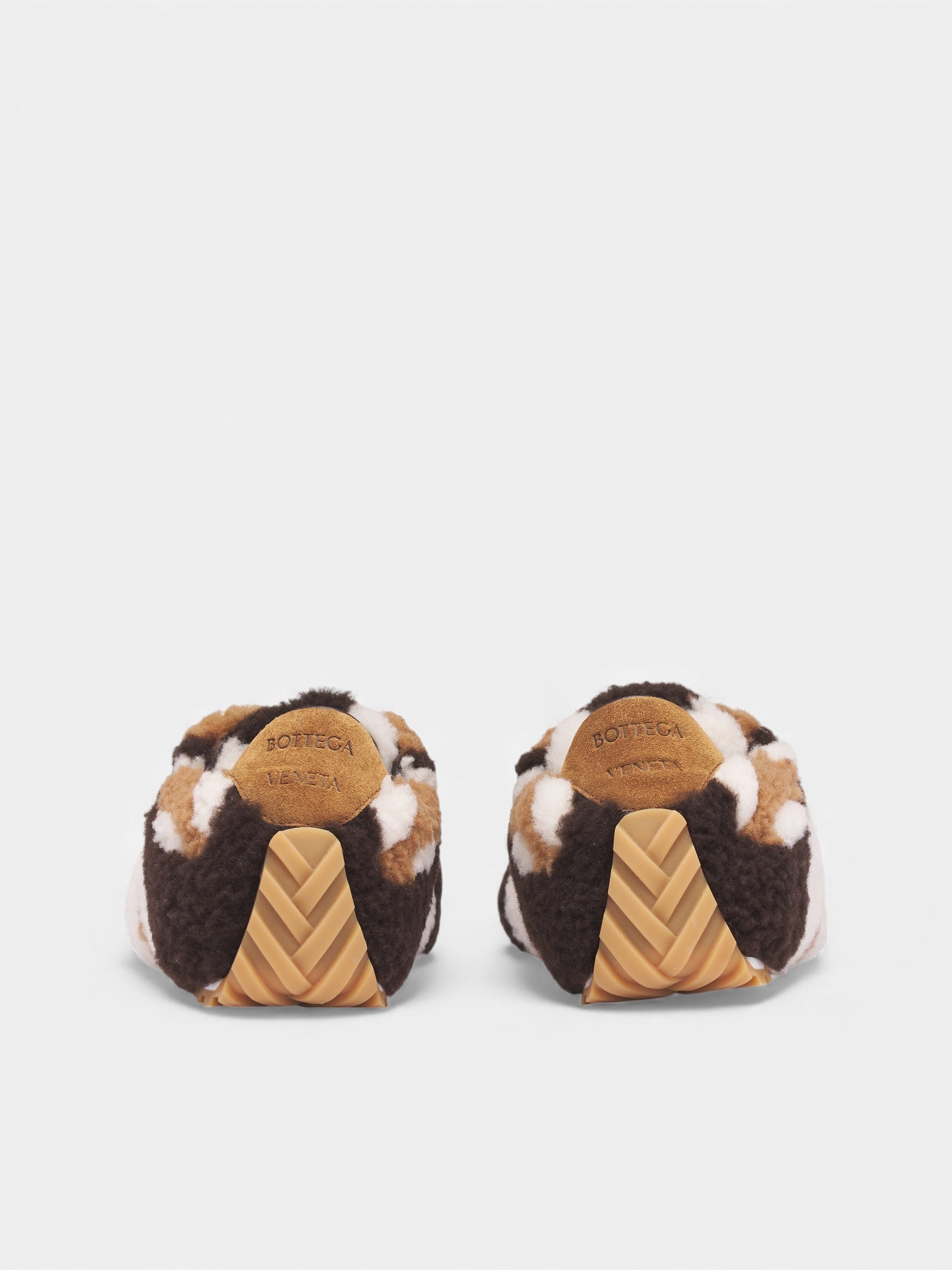 Brown Patchwork Shearling Sneakers (856048V65L0012-BLUE-GREY)