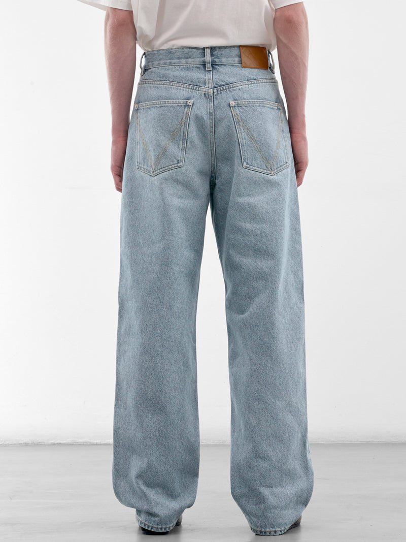Blue Denim Wide Leg Jeans (859749749V69R0-4946-LIGHT-BLEA)