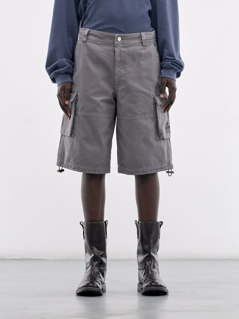 Gray Cotton Cargo Shorts (860WP22003-GRAY)