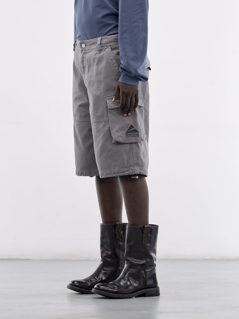 Gray Cotton Cargo Shorts (860WP22003-GRAY)