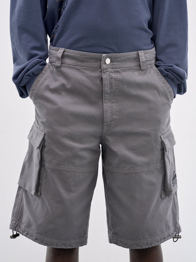 Gray Cotton Cargo Shorts (860WP22003-GRAY)