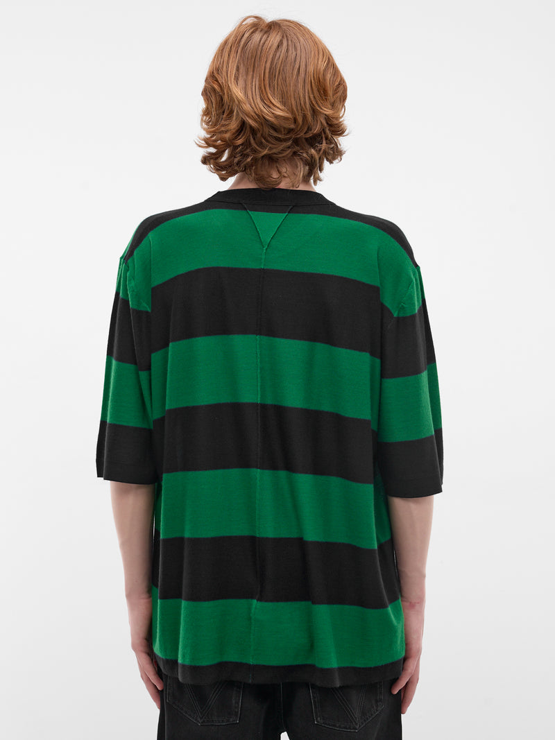 Striped Oversized Tee (861286V4B70-3140-GRASS-GREEN-B)