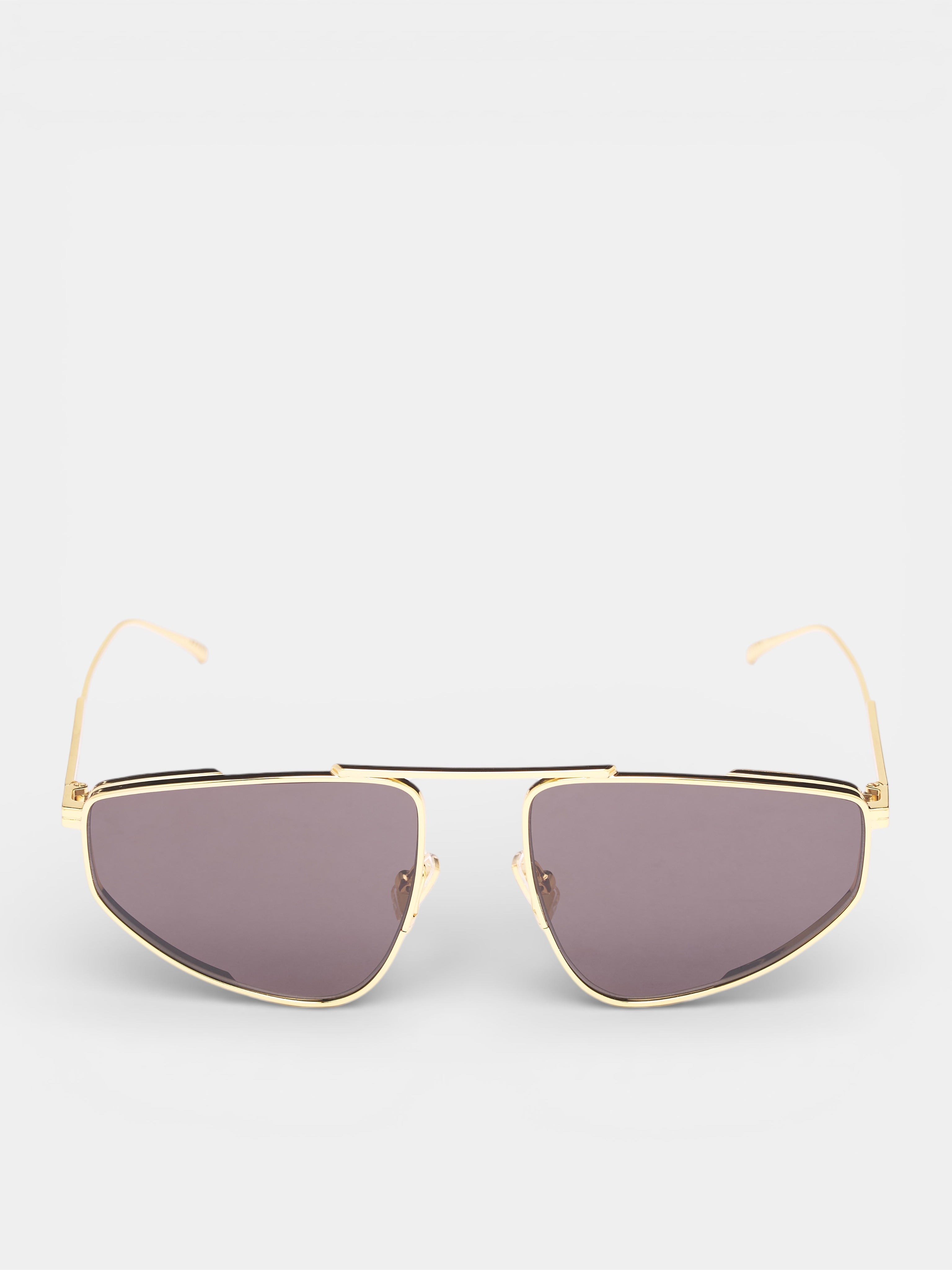 Gold Metal Aviator Sunglasses (861365-V4450-8043-GOLD-GREY)