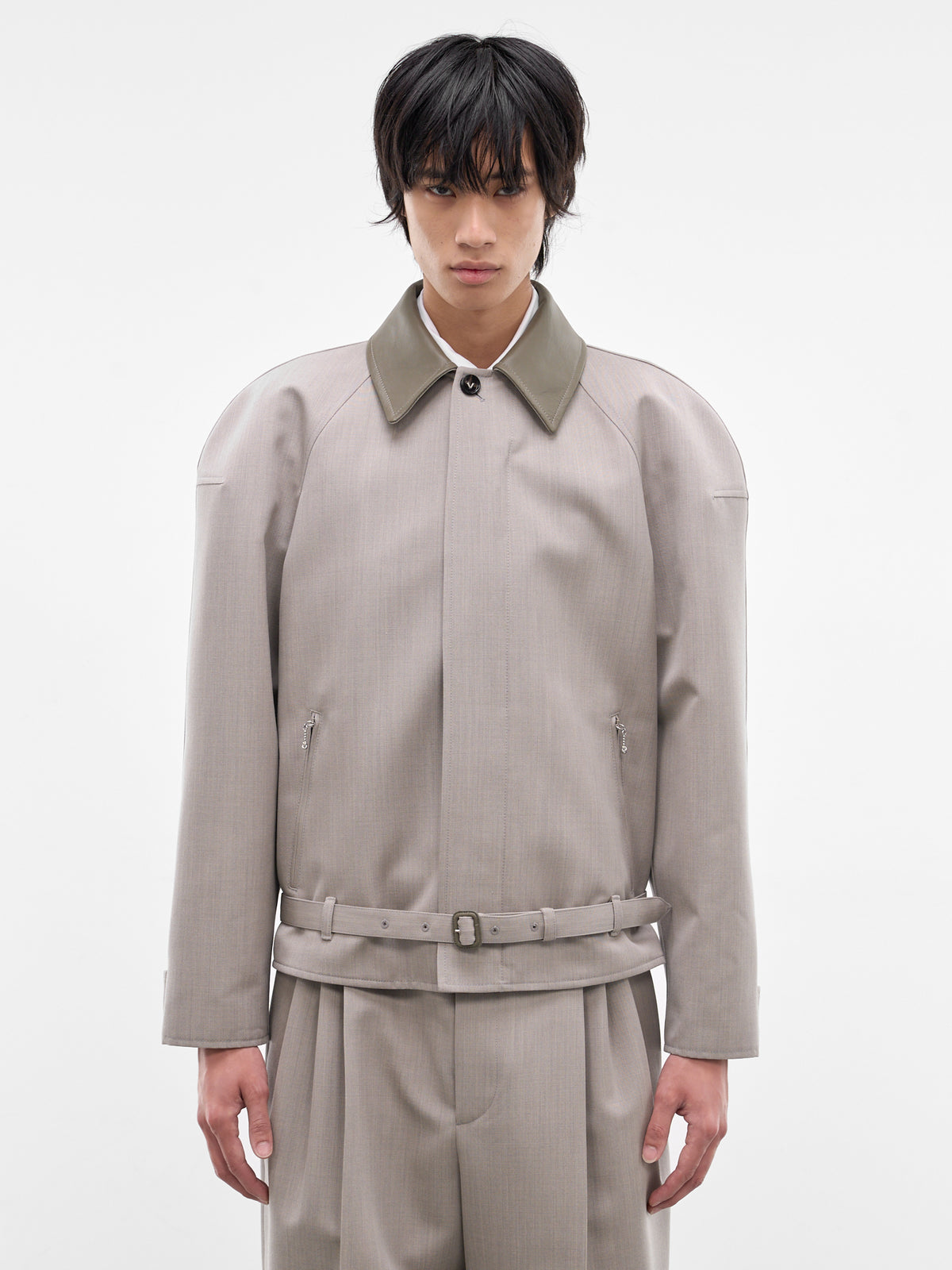 Stone Wool Melange Blouson (861962V6DE0004-STONE-MELANGE)