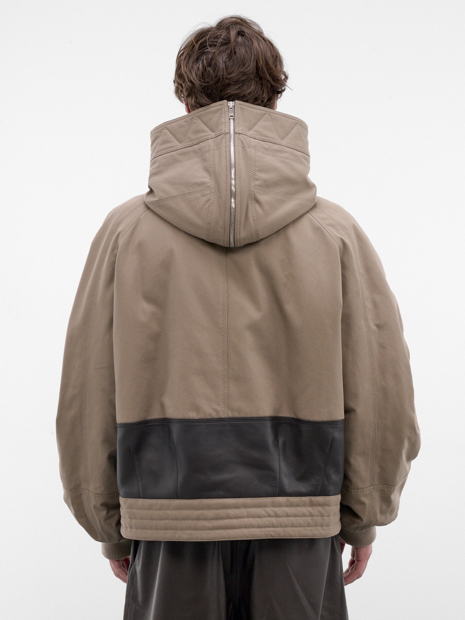 Taupe Boxy Hooded Jacket (869446V6OJ0-2188-DESERT-TAUPE)