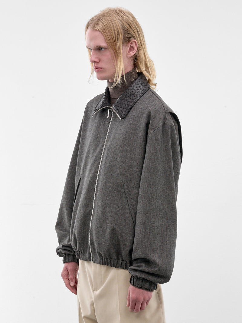 Gray Wool-Mohair Zip Blouson (871290V6O20-2527-DESERT-GREY-M)