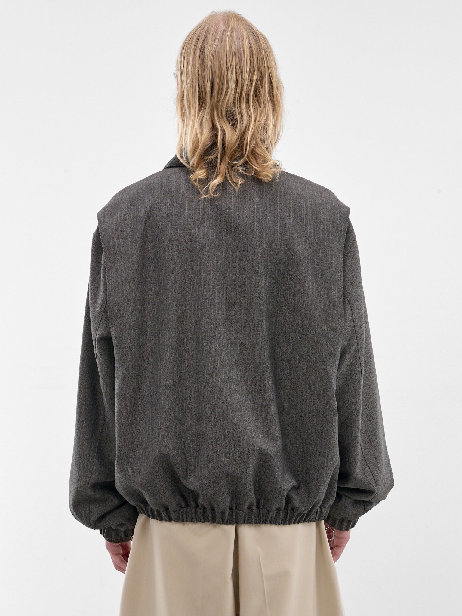 Gray Wool-Mohair Zip Blouson (871290V6O20-2527-DESERT-GREY-M)