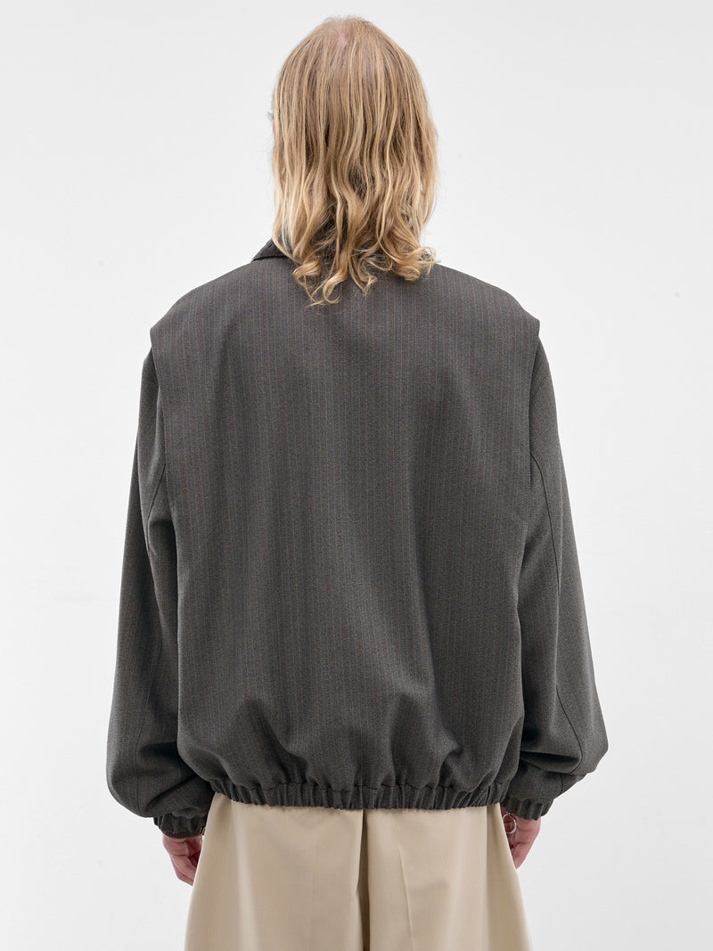 Gray Wool-Mohair Zip Blouson (871290V6O20-2527-DESERT-GREY-M)