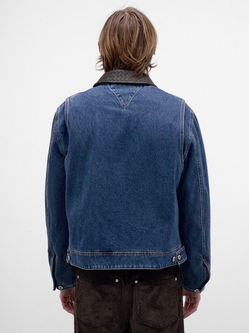 Blue Cotton Denim Work Jacket (873081V69P0-4300-MID-BLUE)