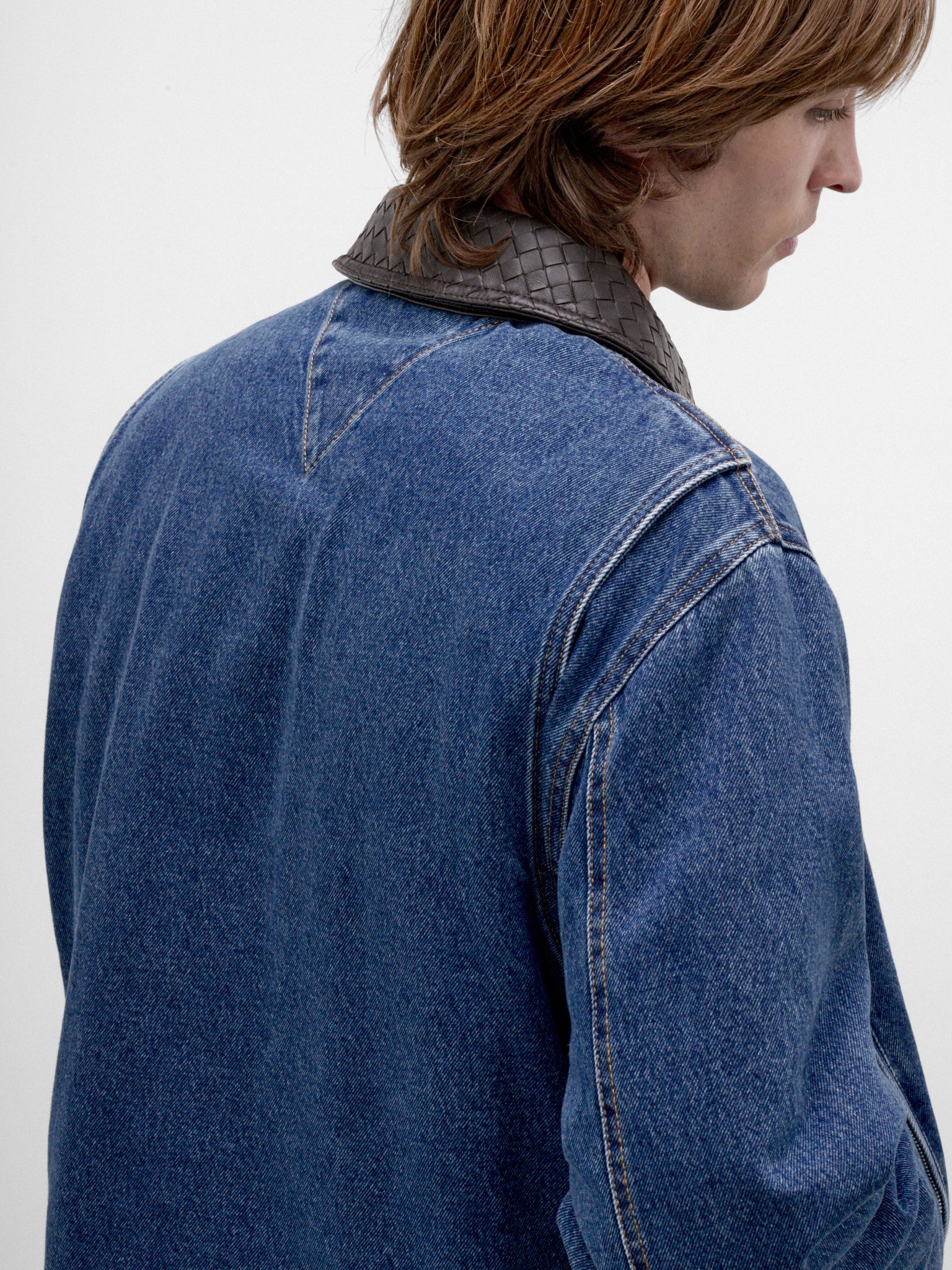 Blue Cotton Denim Work Jacket (873081V69P0-4300-MID-BLUE)