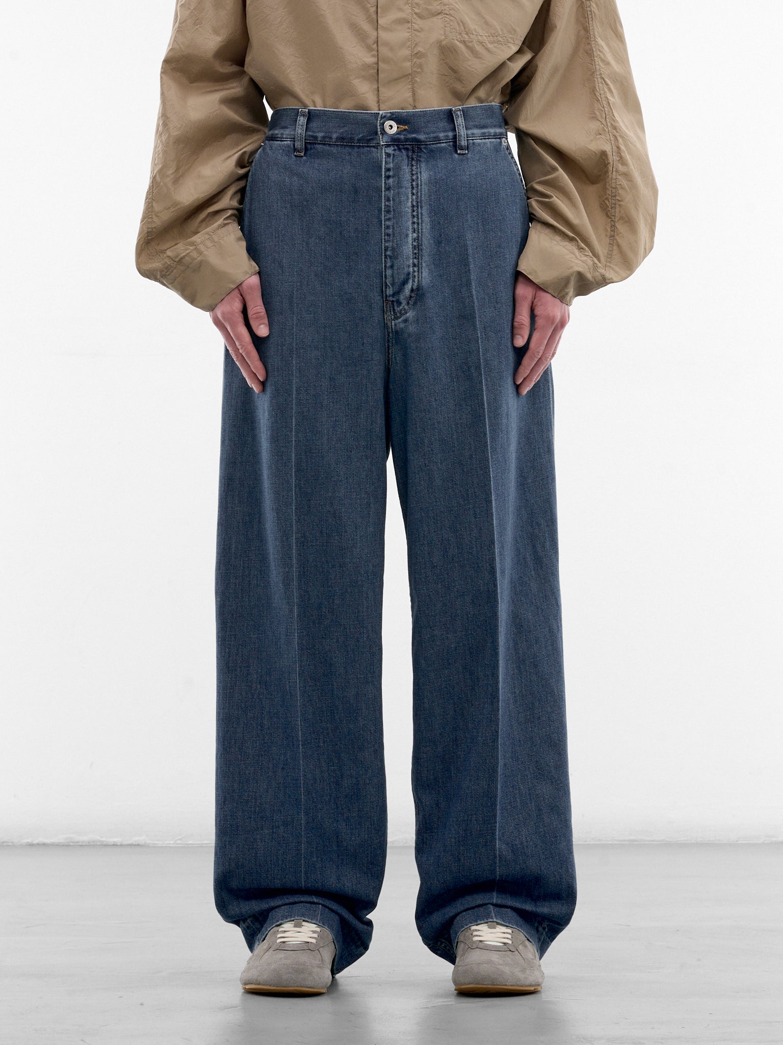 Blue Denim Wide Leg Jeans (873088V6SL0-4300-MID-BLUE)