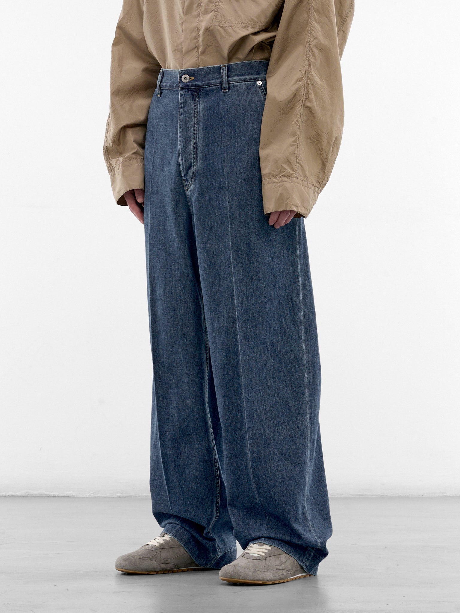 Blue Denim Wide Leg Jeans (873088V6SL0-4300-MID-BLUE)