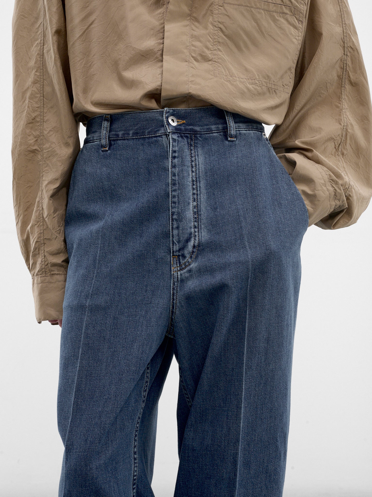 Blue Denim Wide Leg Jeans (873088V6SL0-4300-MID-BLUE)