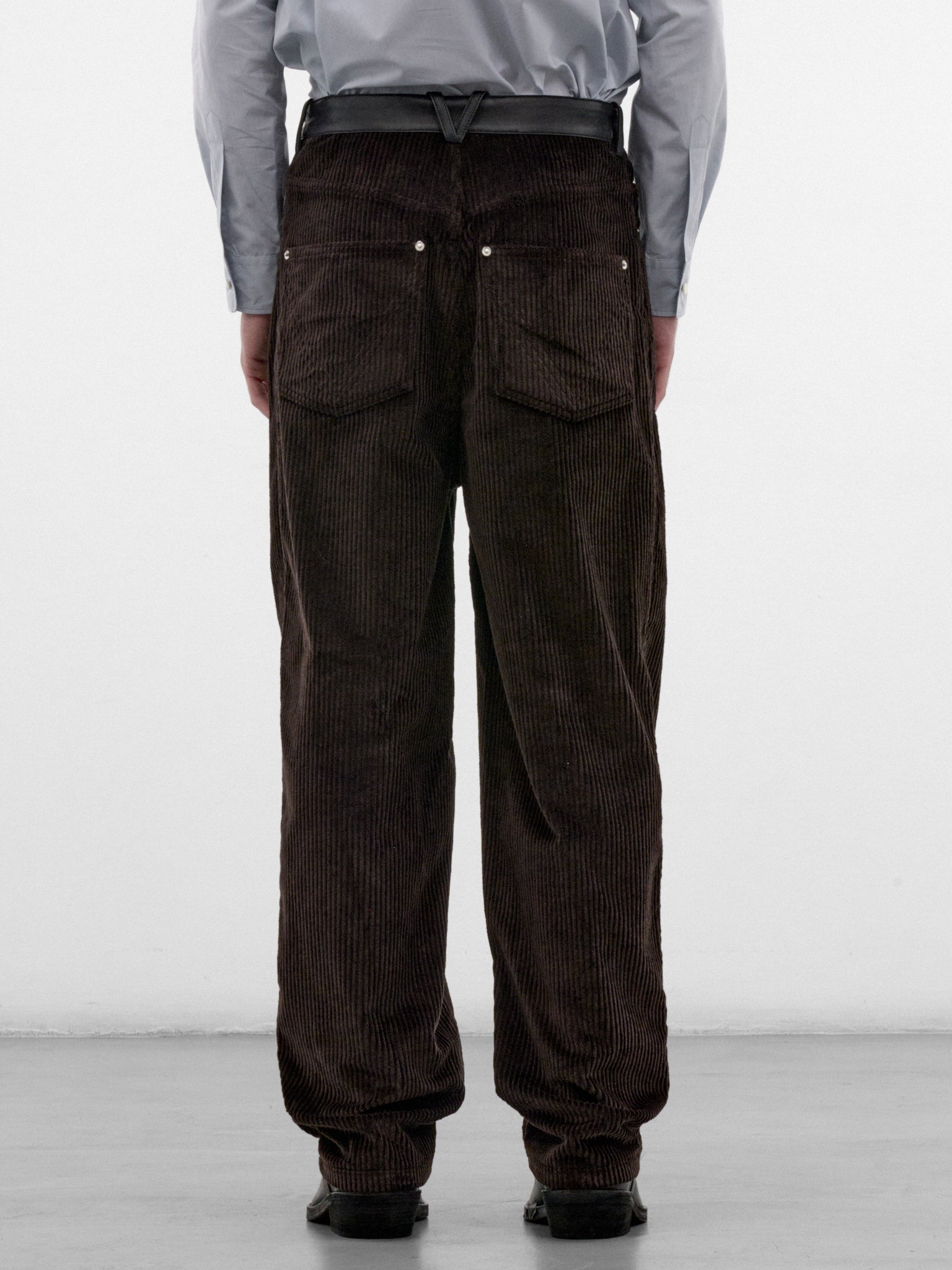Brown Cotton Corduroy Trousers (876039V6O40-2135-DARK-BROWN)