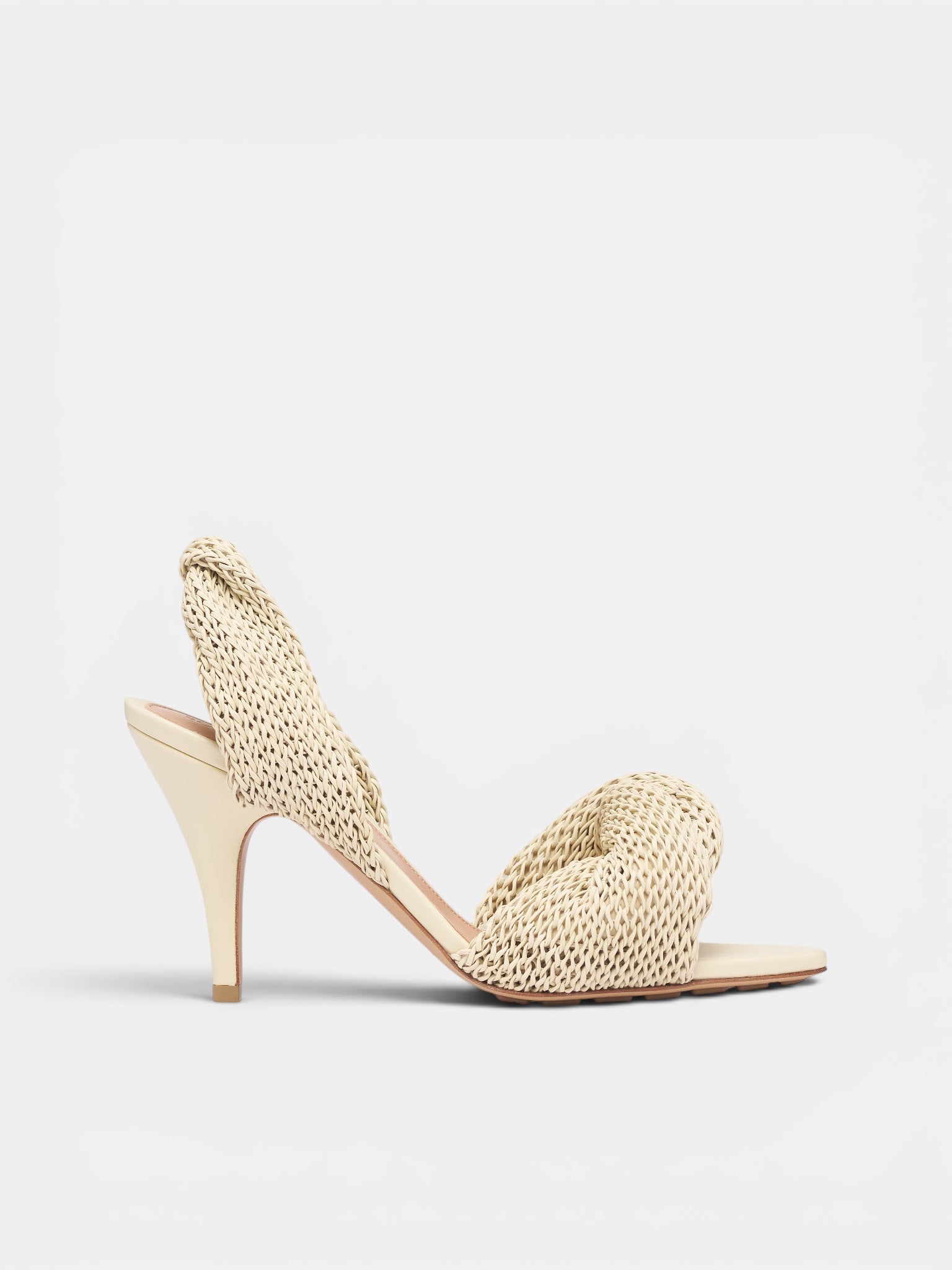 White Leather Grace Slingback Sandals (876208V6IS0-1000-SOUR)