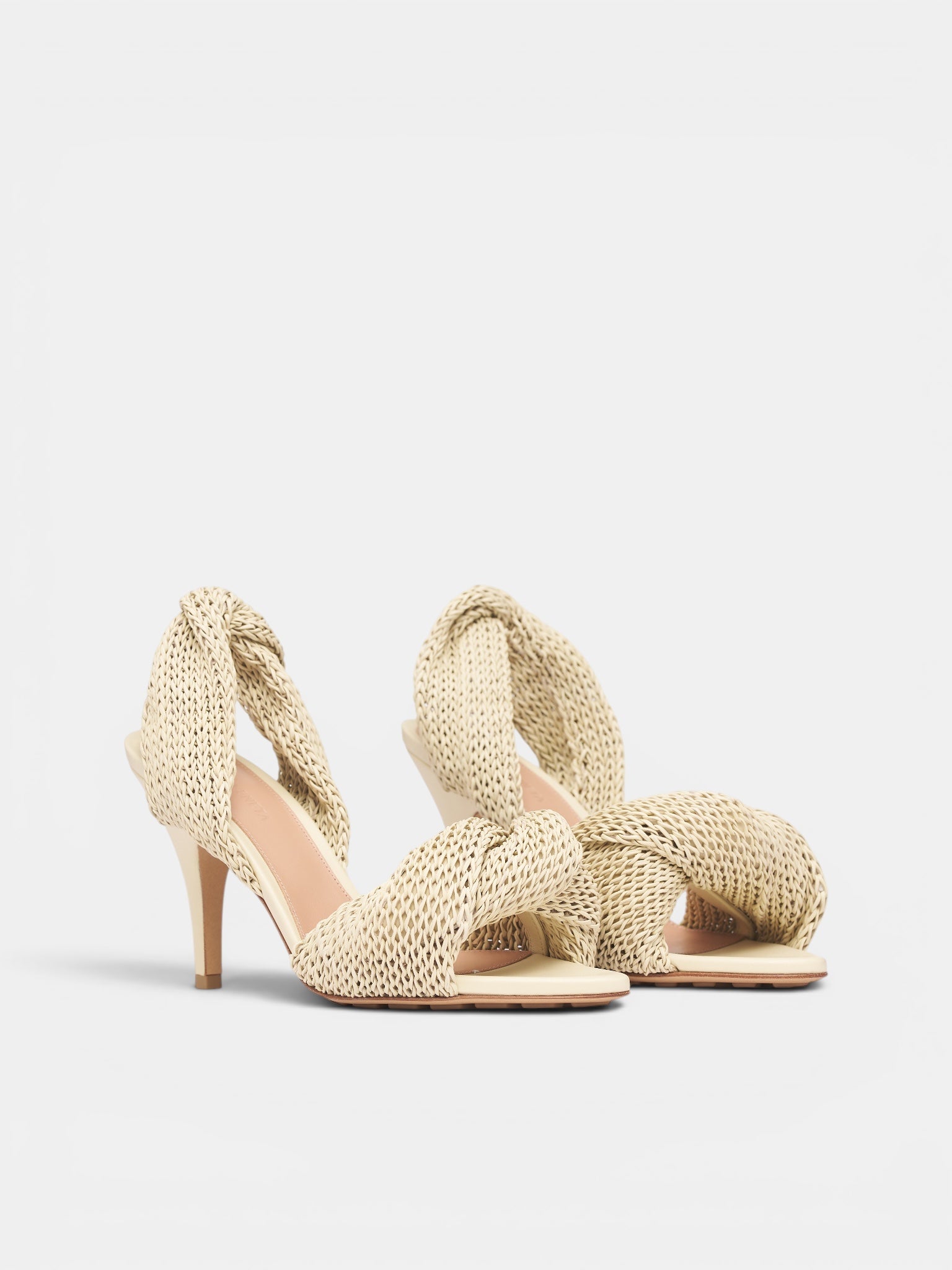 White Leather Grace Slingback Sandals (876208V6IS0-1000-SOUR)