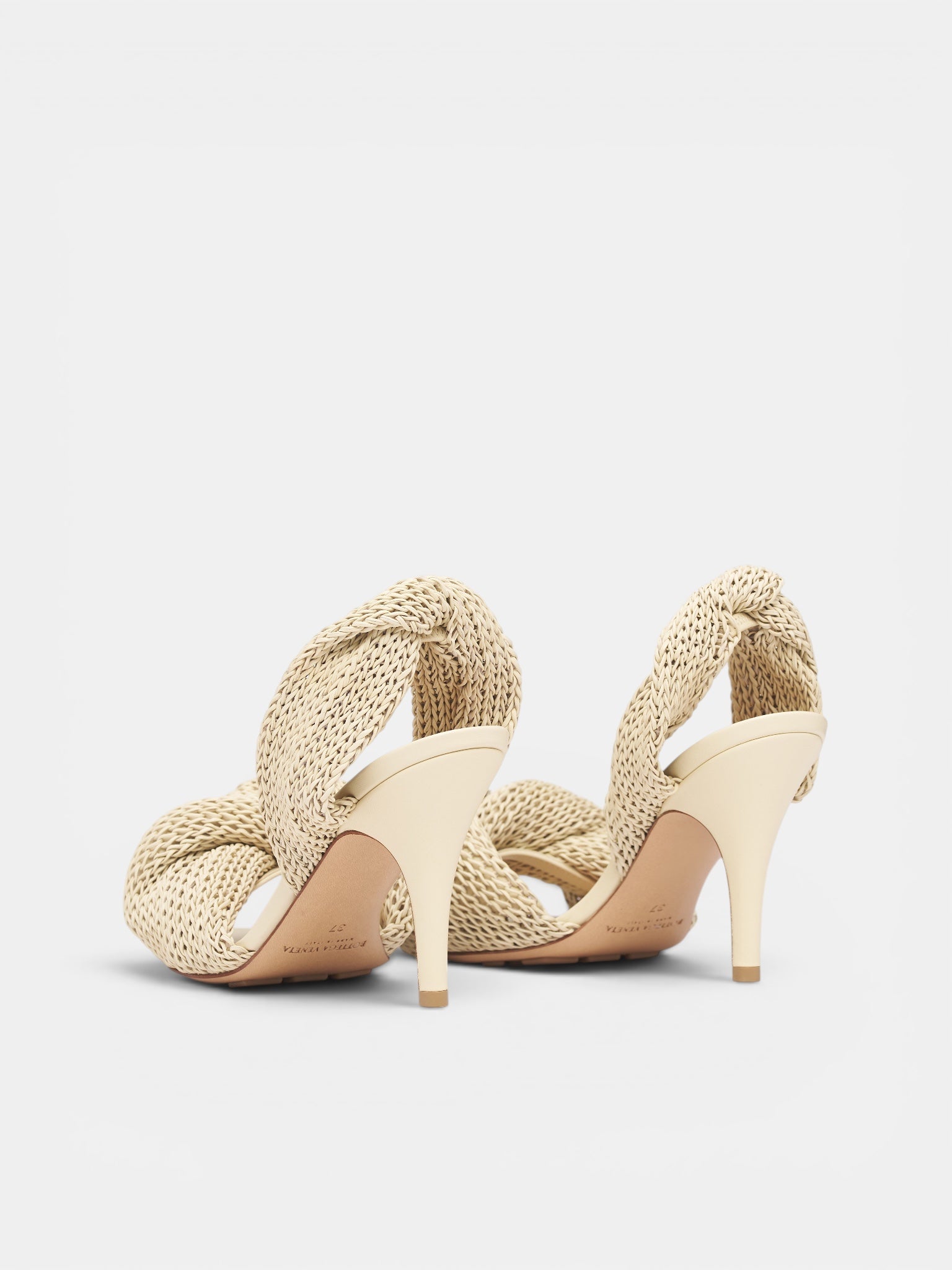 White Leather Grace Slingback Sandals (876208V6IS0-1000-SOUR)