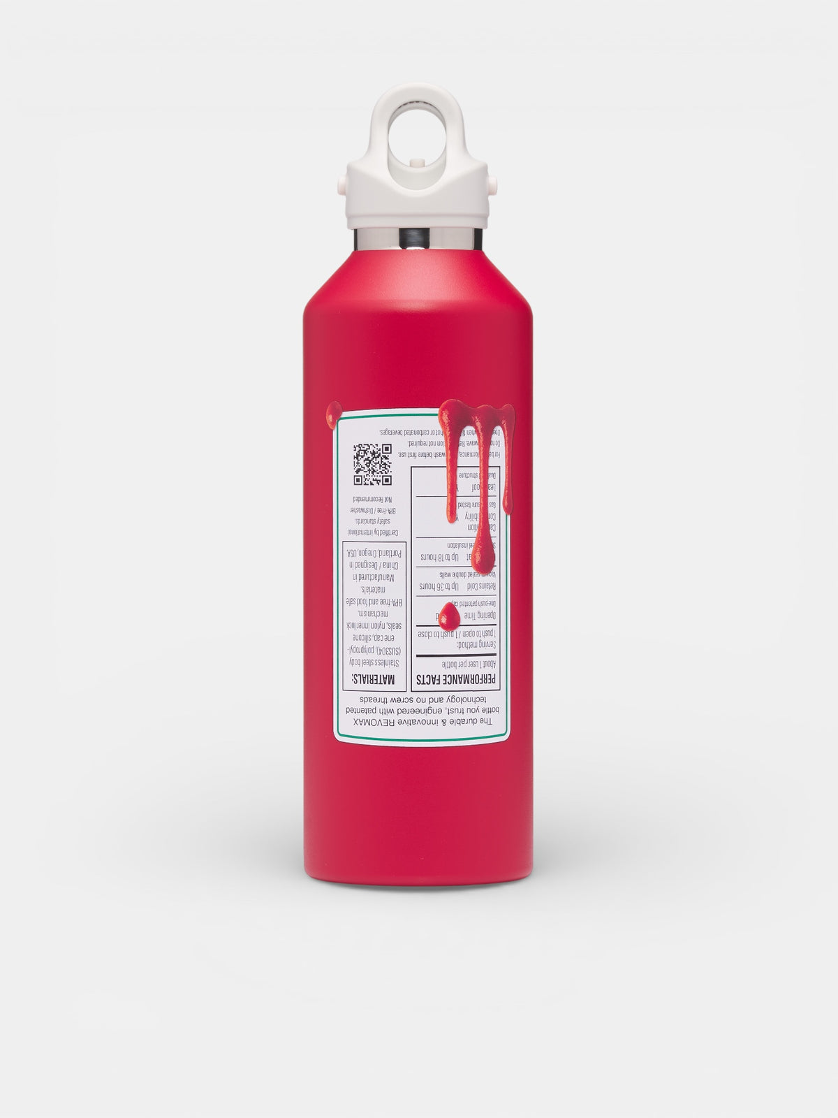 Large Steel Ketchup Water Bottle (87AC40-RED)