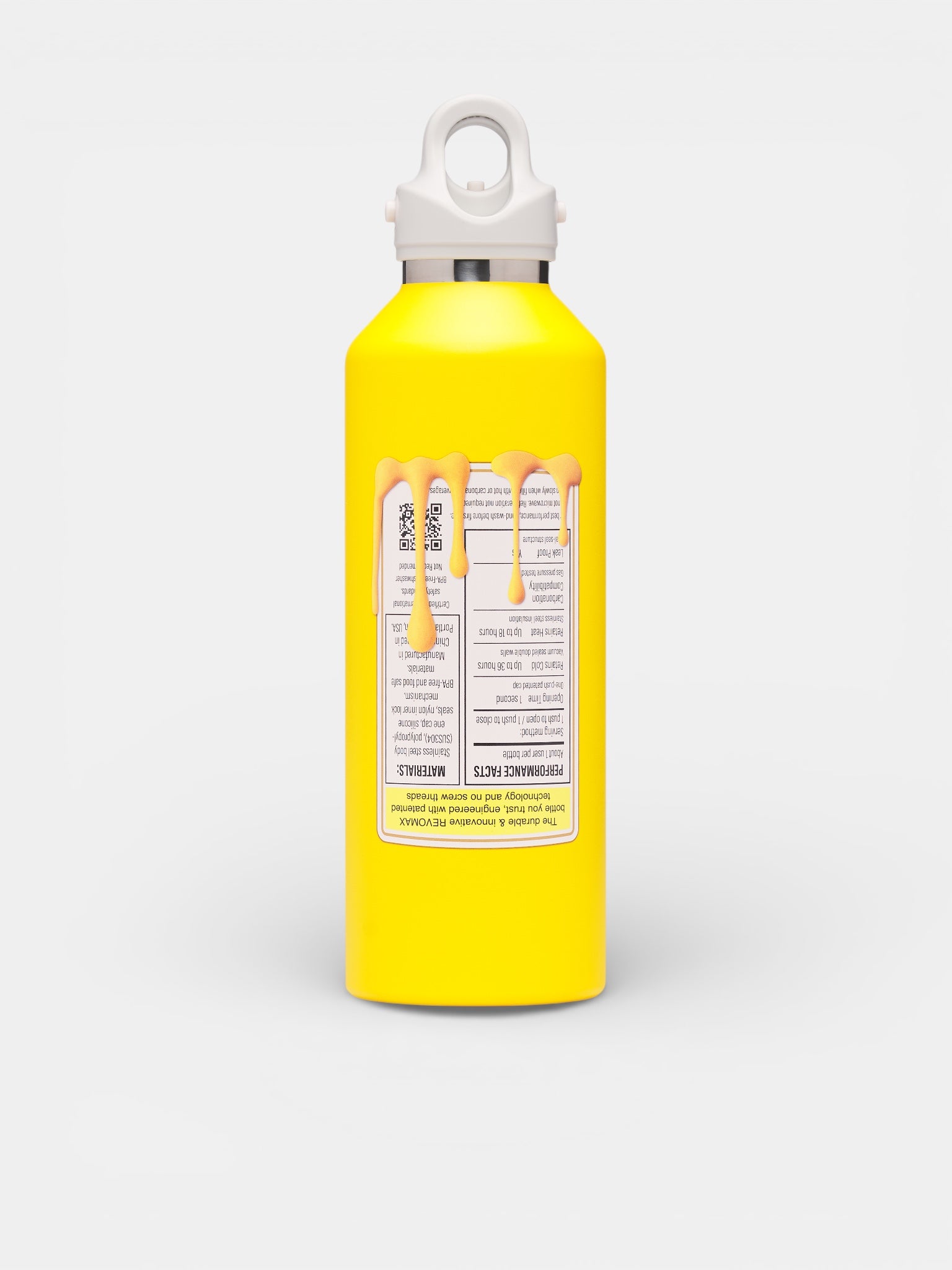 Large Steel Mustard Water Bottle (87AC40-YELLOW)