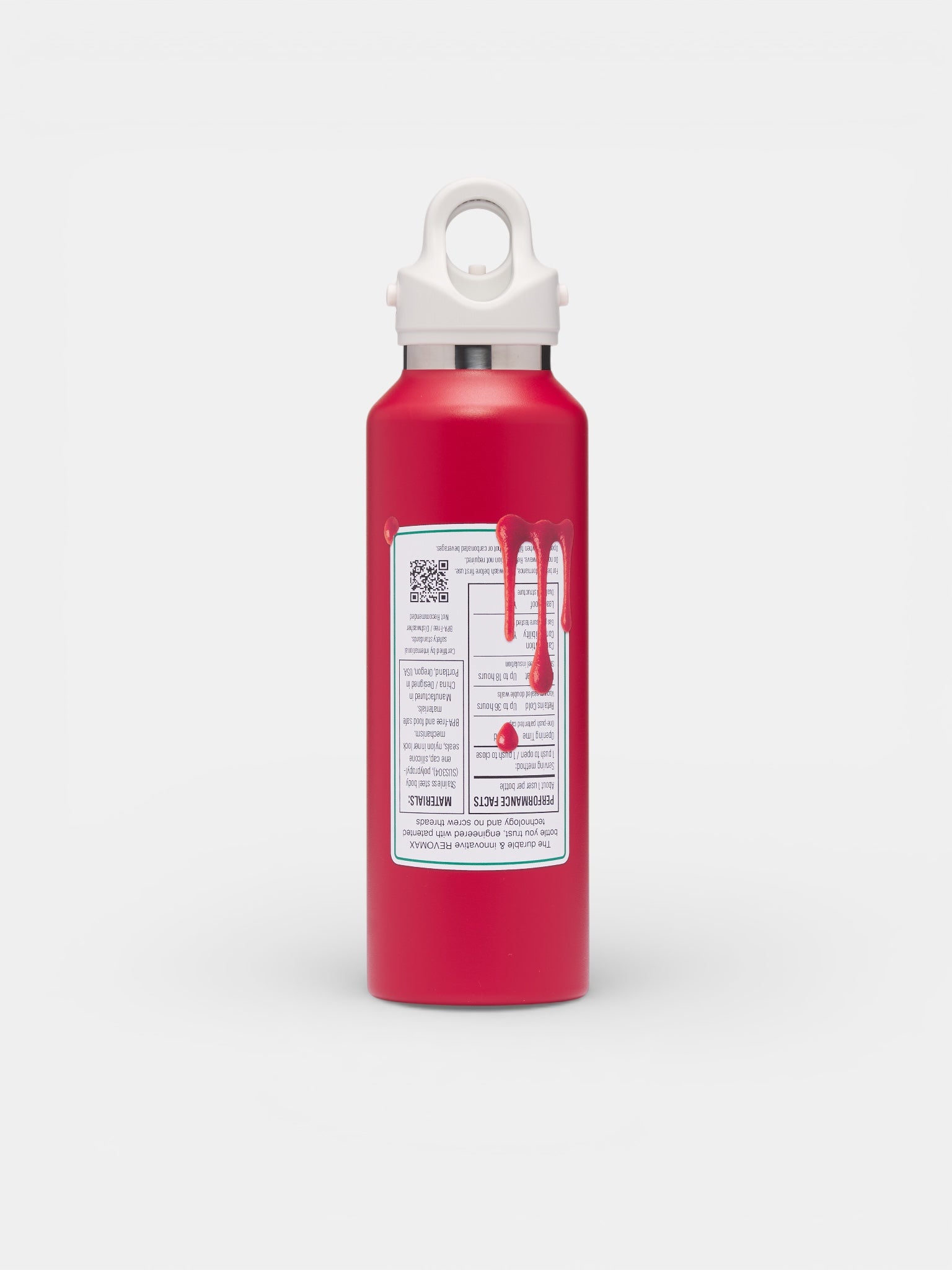 Small Steel Ketchup Water Bottle (87AC41-RED)