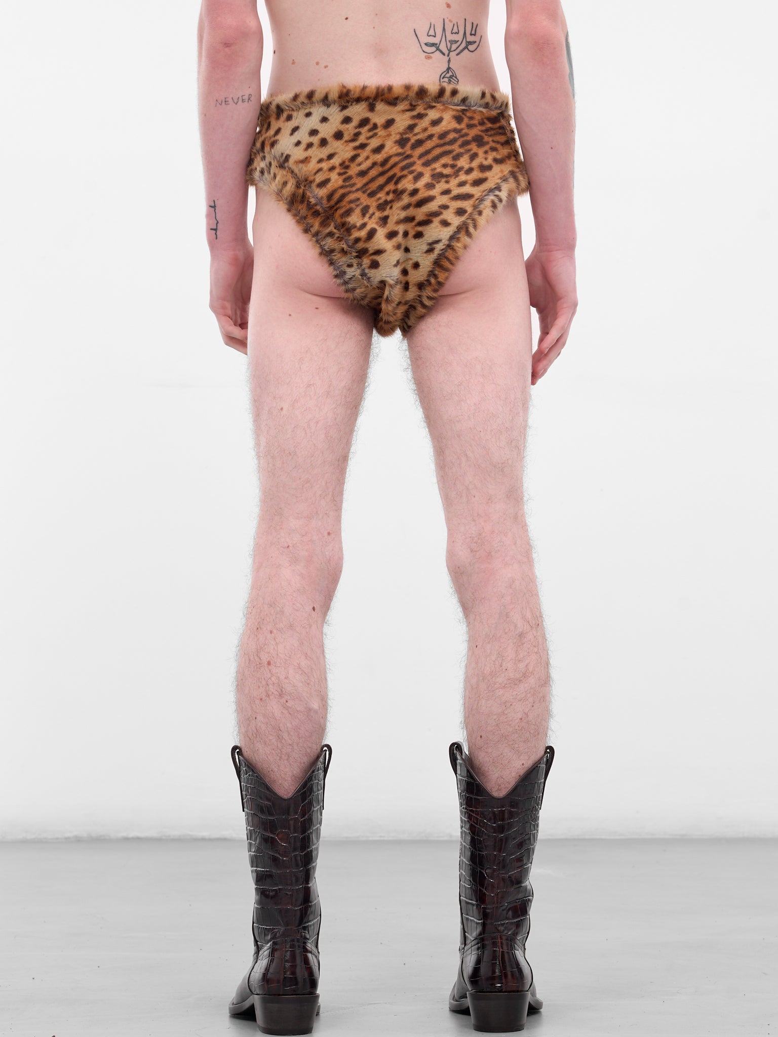 Tiger Stripe Fur Briefs (881WF06720-BROWN)