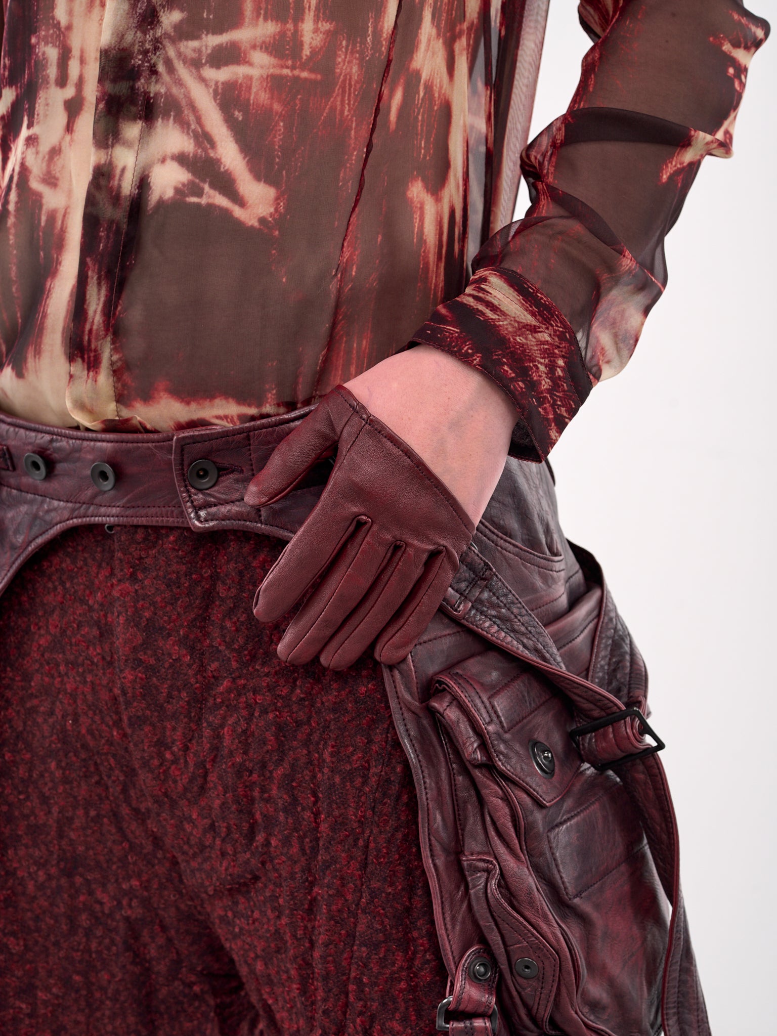 Trinity Leather Gloves (897ACU3-BLOOD)