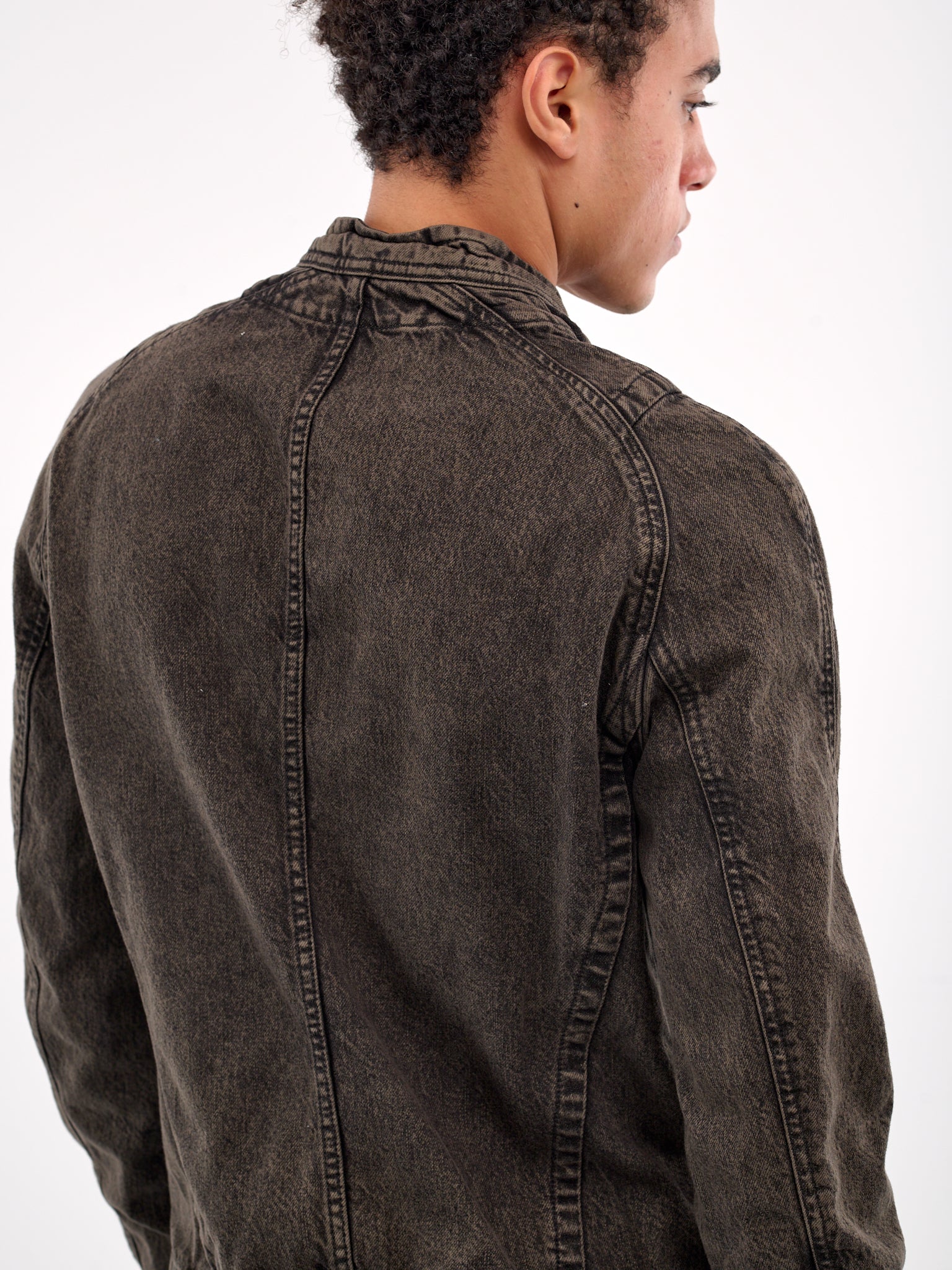 Zip-Up Denim Jacket (899BLM2-GR-CHARCOAL)