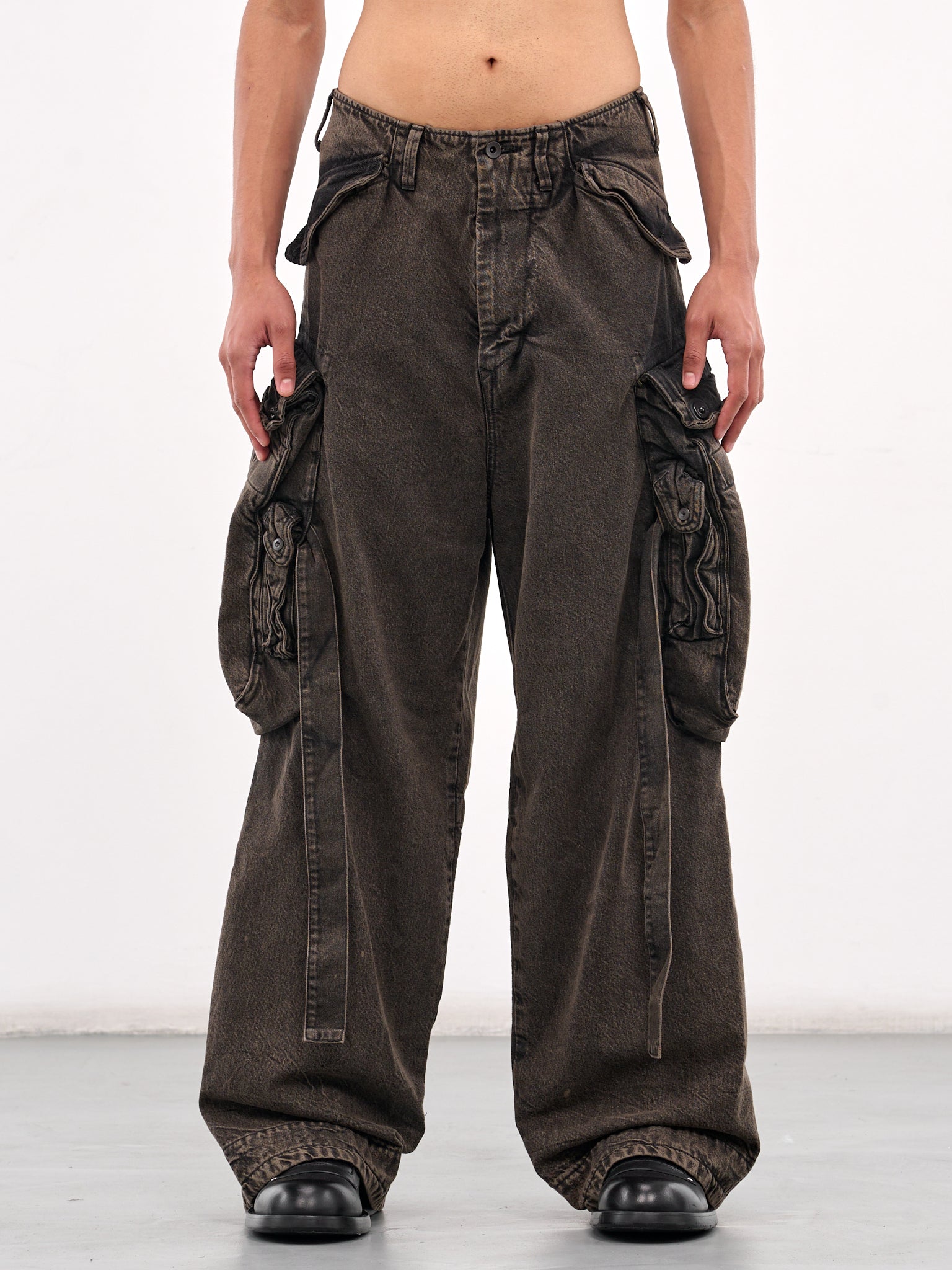Denim Cargo Jeans (899PAM2-GR-CHARCOAL)