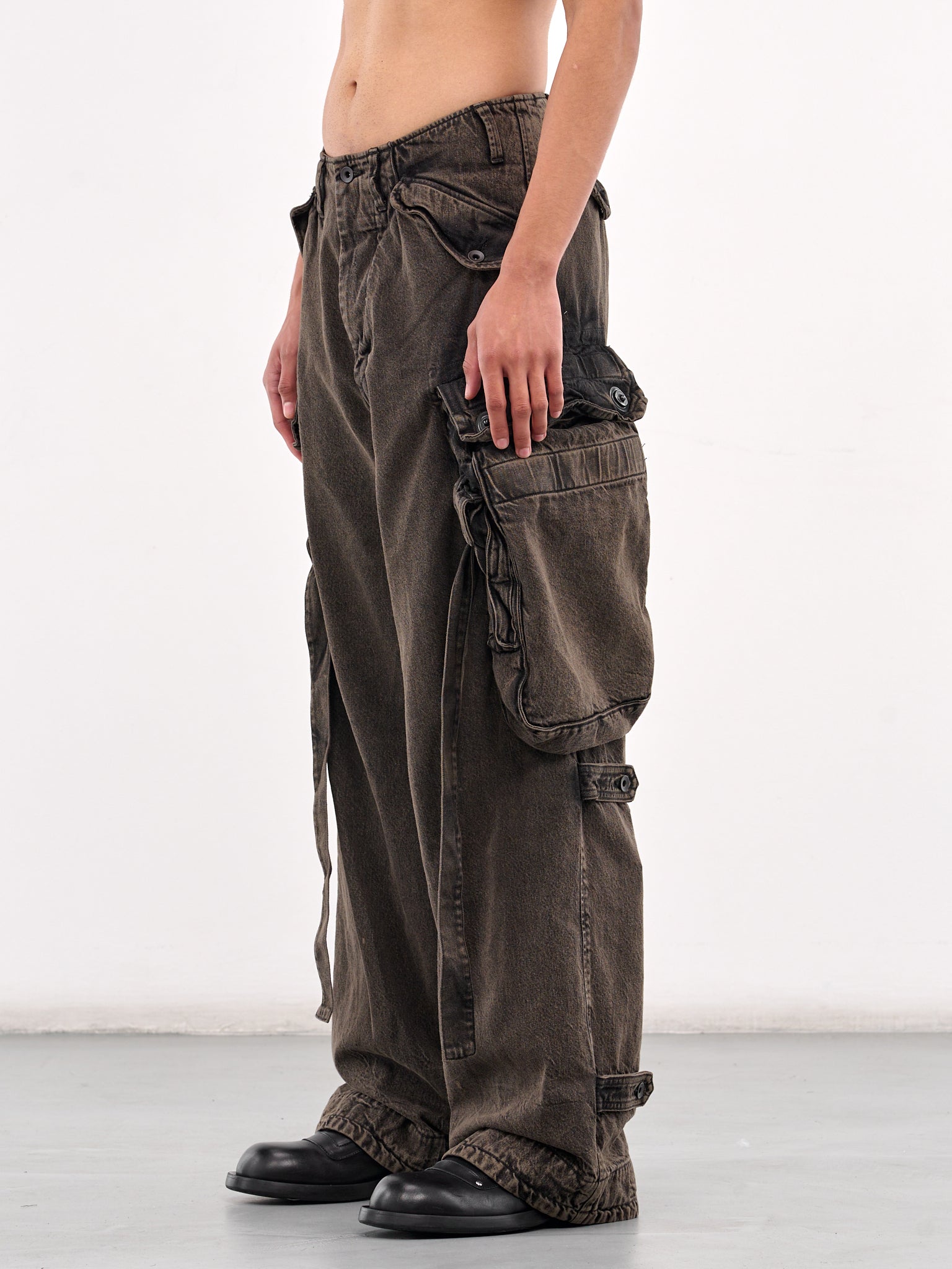 Denim Cargo Jeans (899PAM2-GR-CHARCOAL)