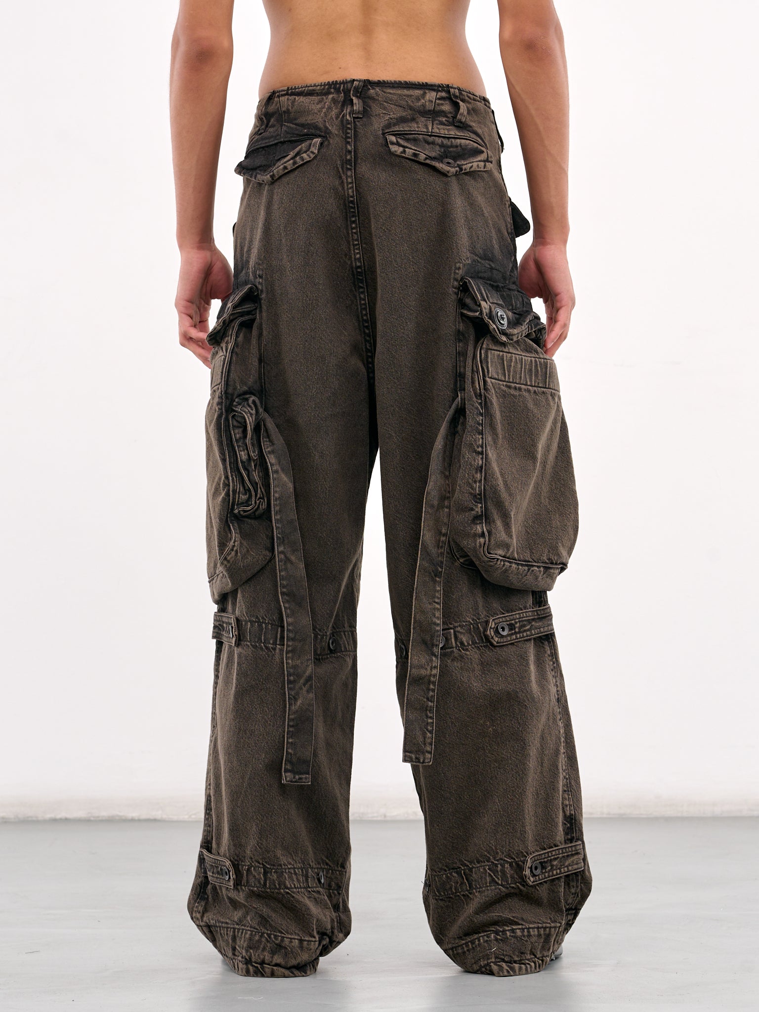 Denim Cargo Jeans (899PAM2-GR-CHARCOAL)