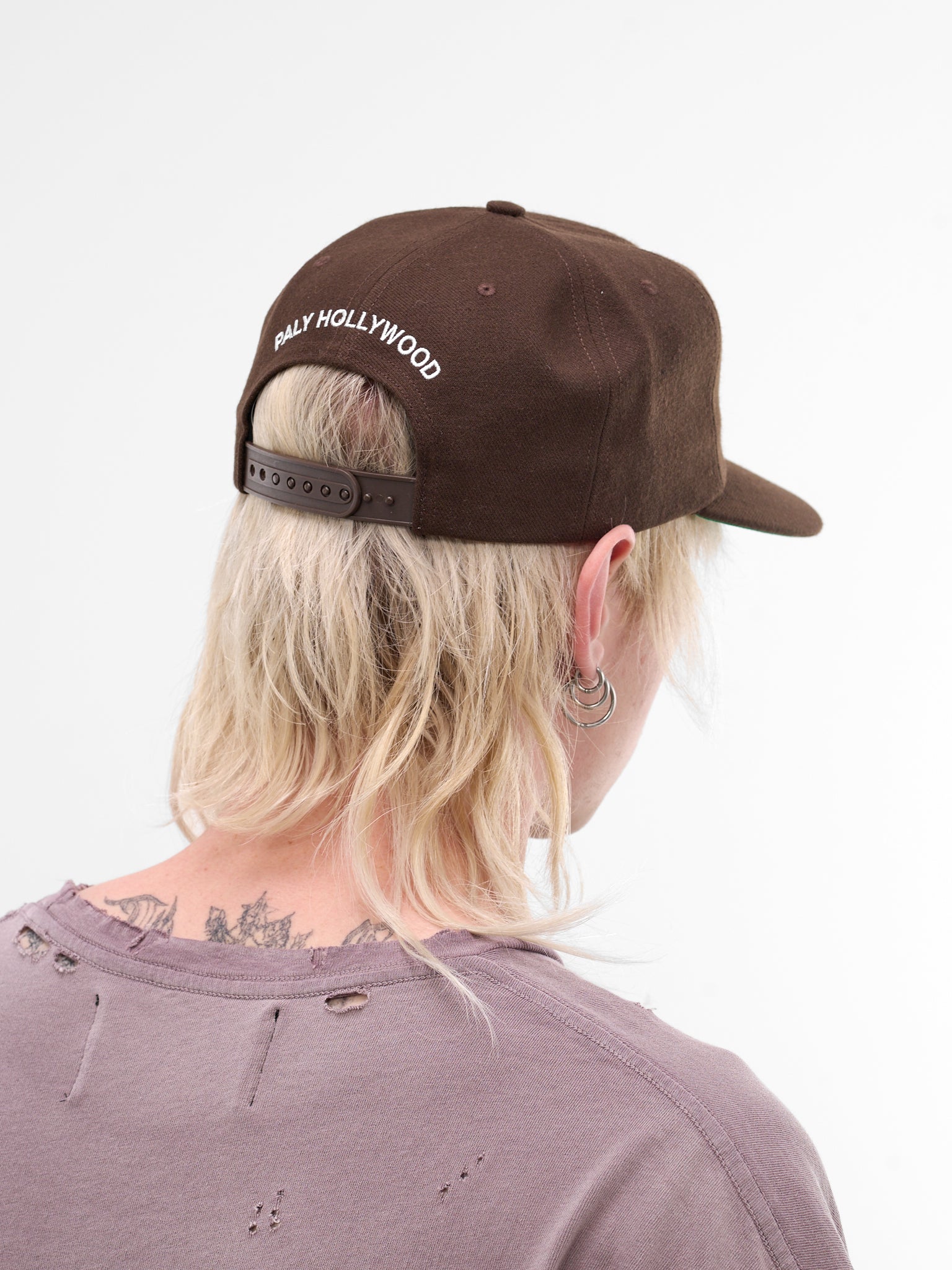 Wool Baseball 'P' Hat (8U004Q1010BRN-BROWN)