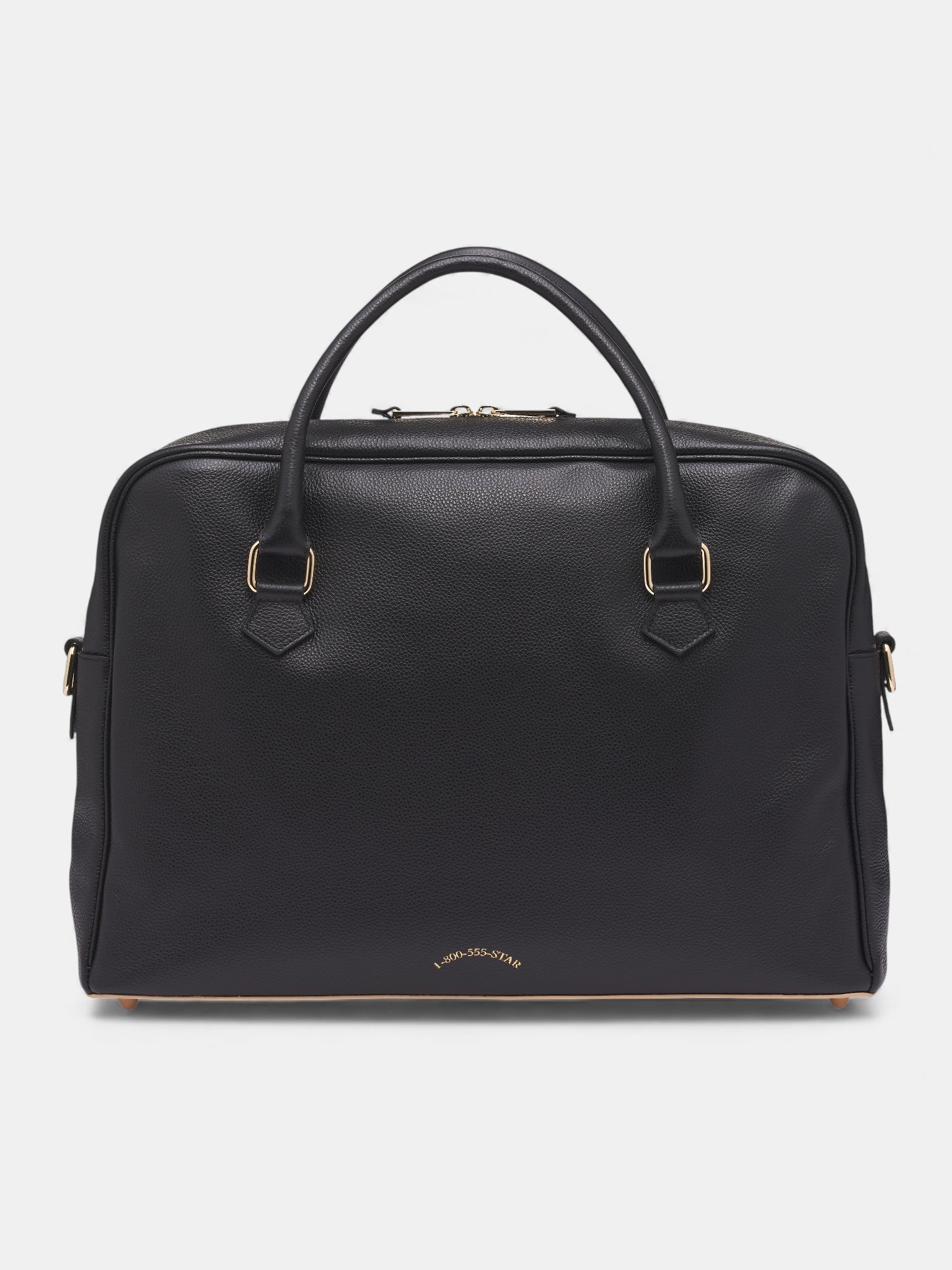 Graphic Pin Leather Everyday Bag (8U008Q3009-BLACK)