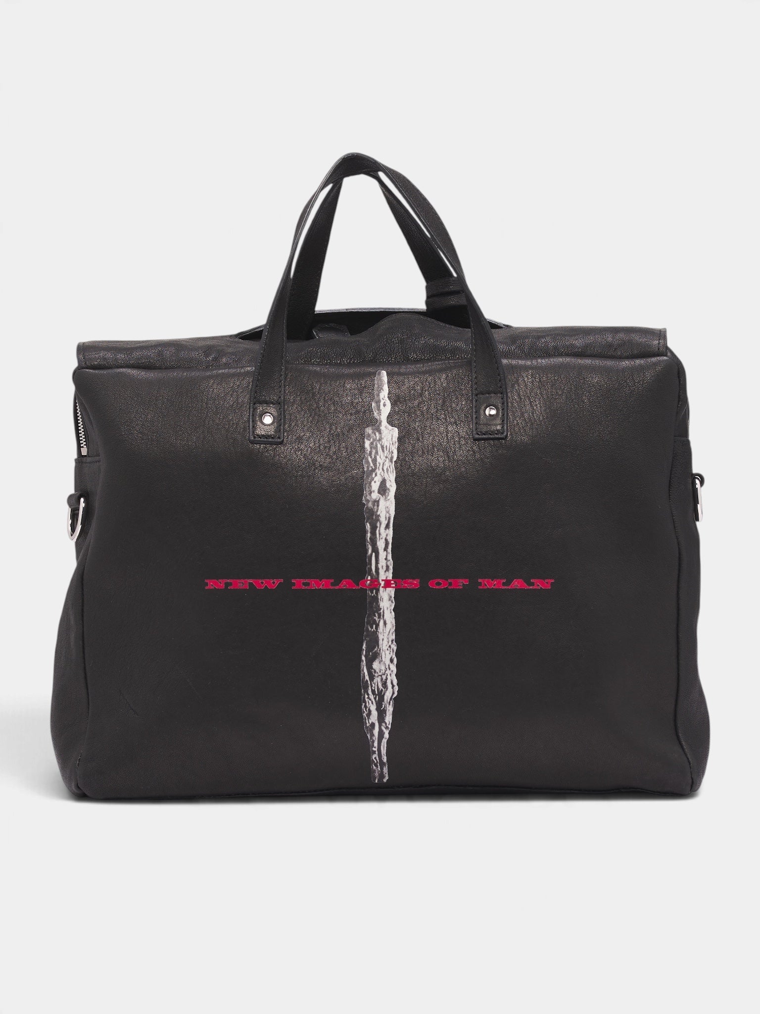 Black Leather Messenger Bag (8U012Q3018BLK-BLACK)