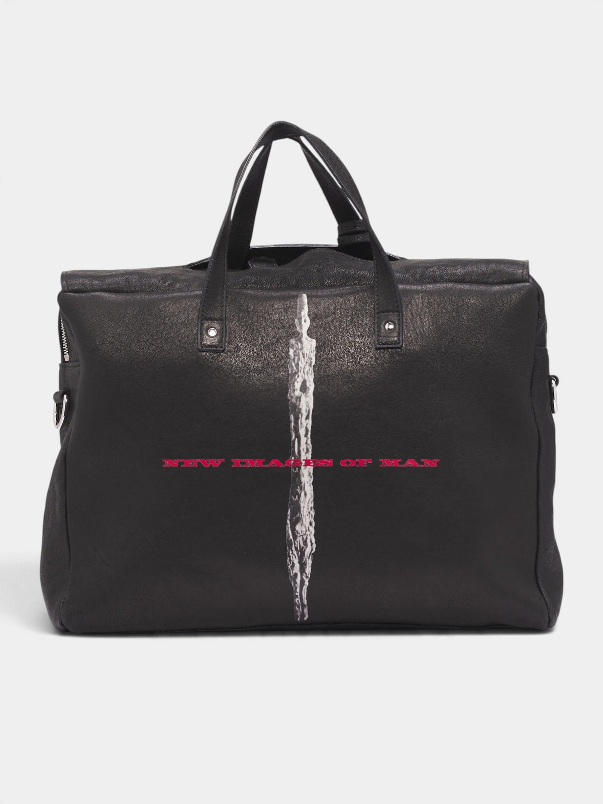Black Leather Messenger Bag (8U012Q3018BLK-BLACK)