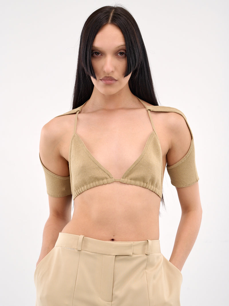 Denim Knit Bikini Top (900-968-DENIM-SAND)