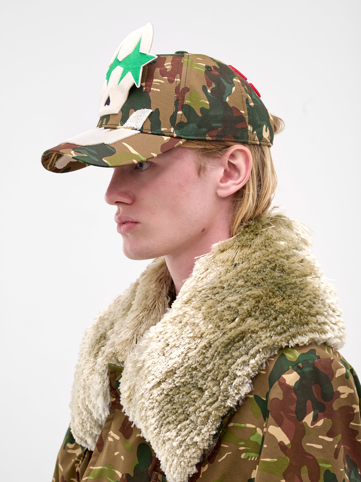 3D Embroidered Camo Cap (9003-CC1-MILITARY-GREEN)