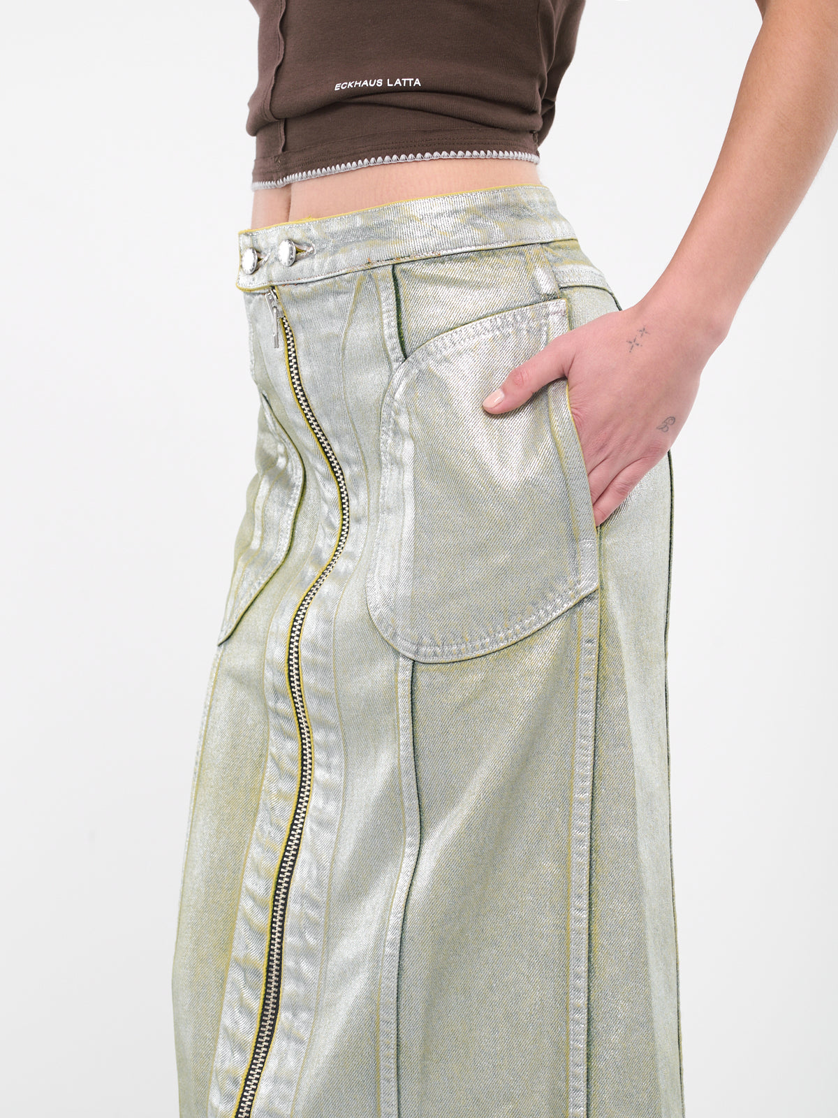 Sterling Denim Zip Skirt (9013-EL-S-STERLING)