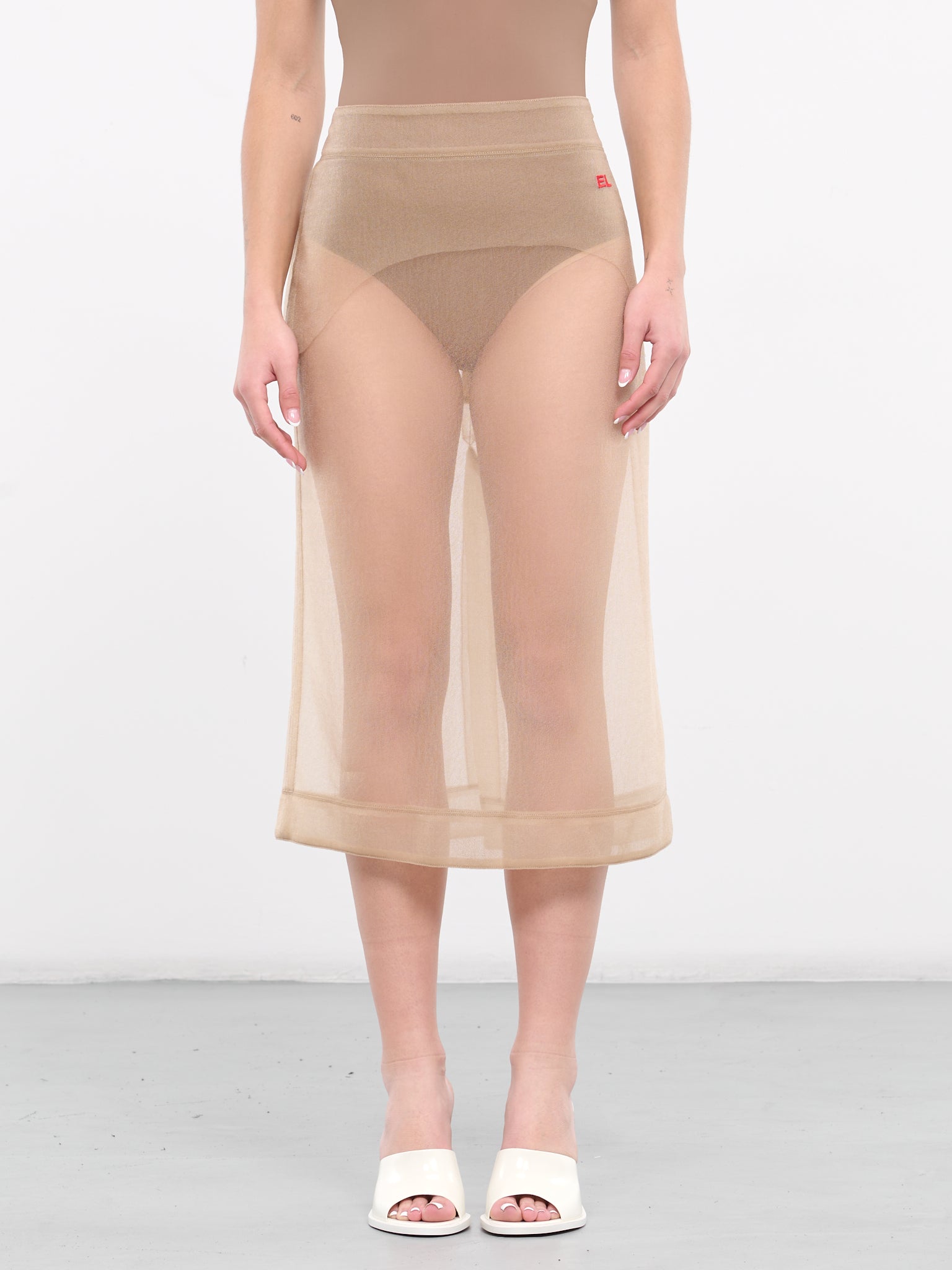 Sheer Nylon Skirt (9026-EL-CHAMPAGNE)