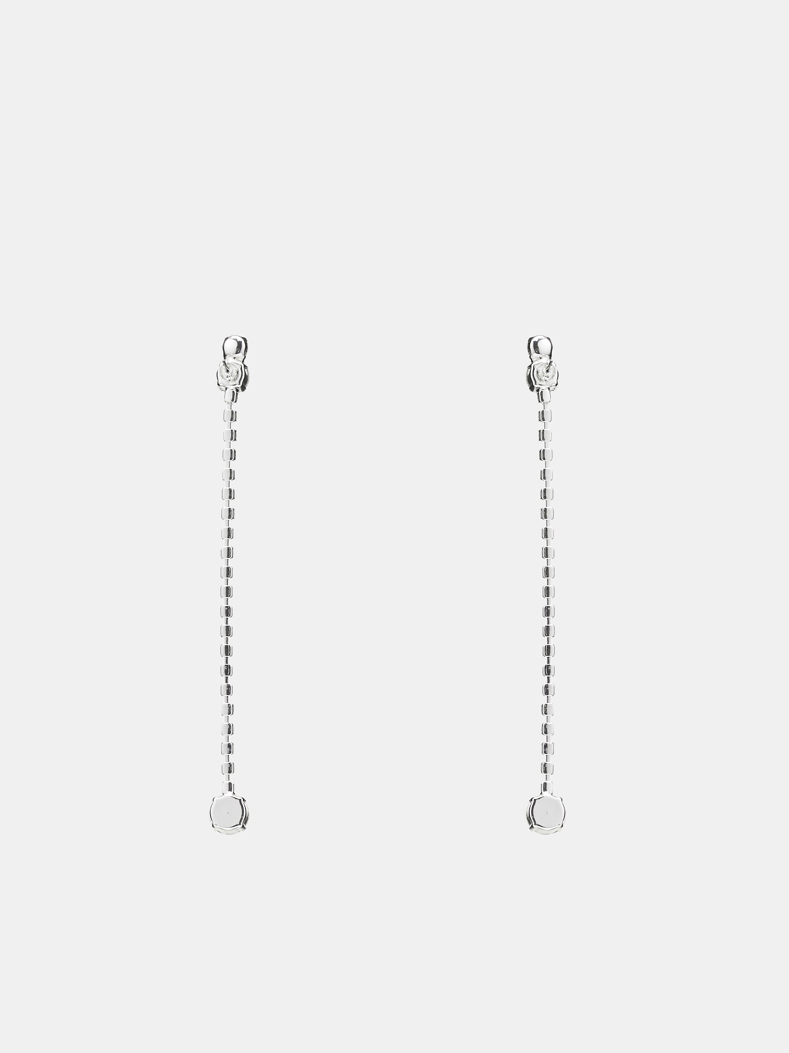 Crystal Strand Drop Earrings (904723-SILVER)