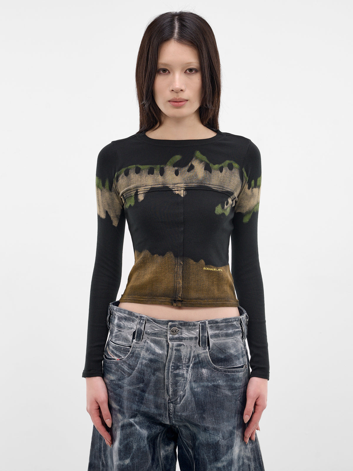 Black Ombré Lapped Long Sleeve (9100-EL-PS26-KELP)
