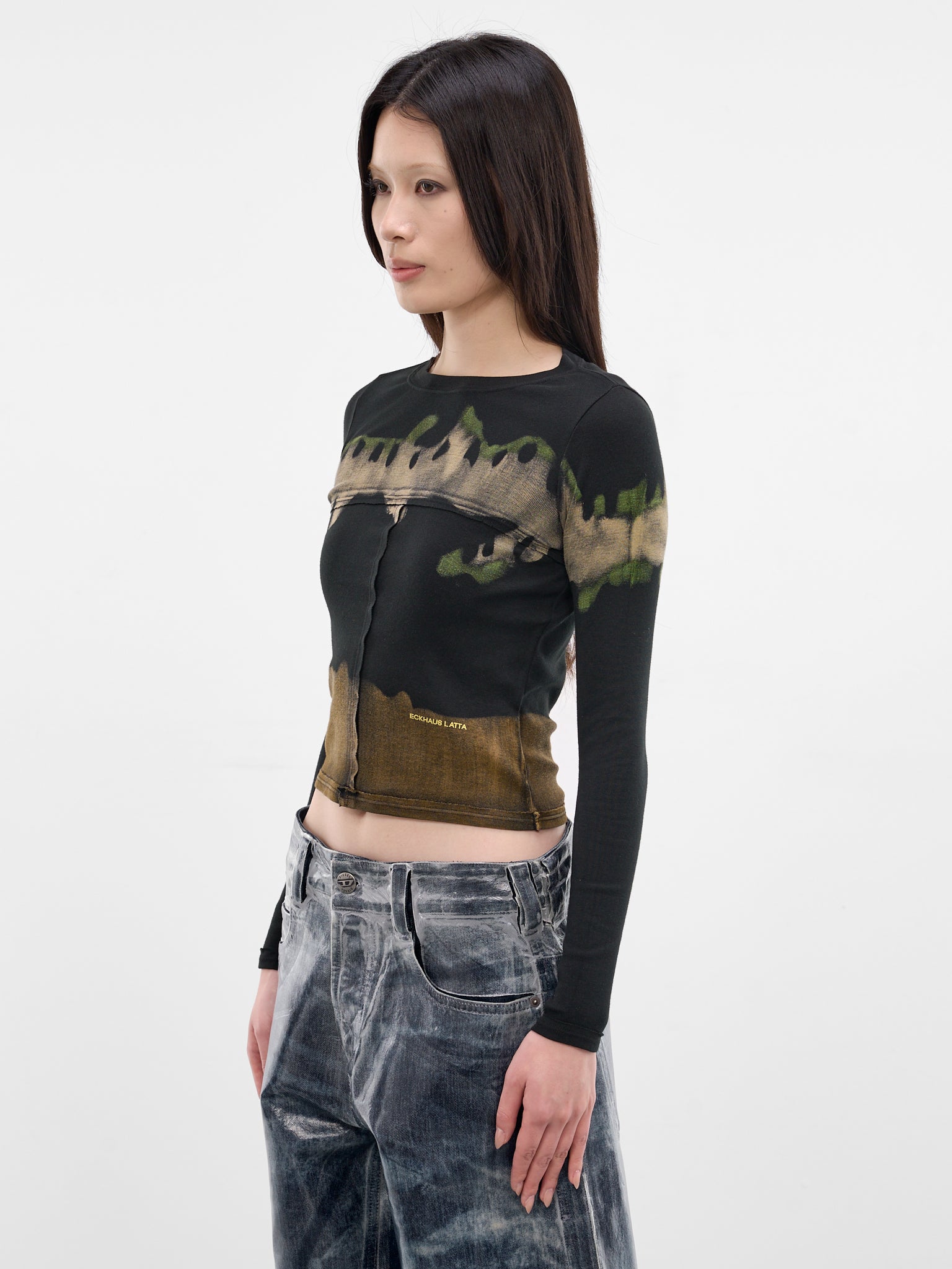 Black Ombré Lapped Long Sleeve (9100-EL-PS26-KELP)