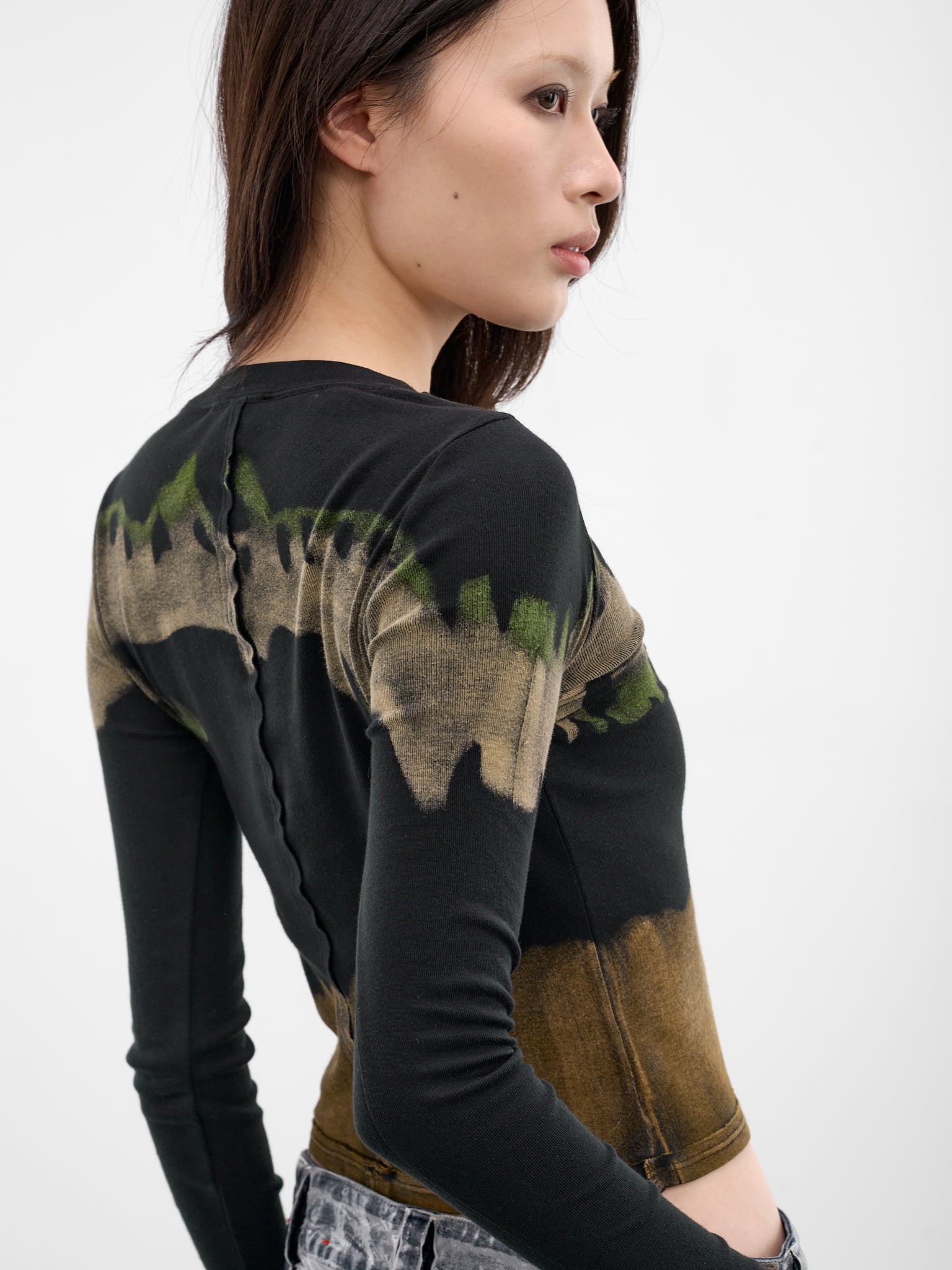 Black Ombré Lapped Long Sleeve (9100-EL-PS26-KELP)