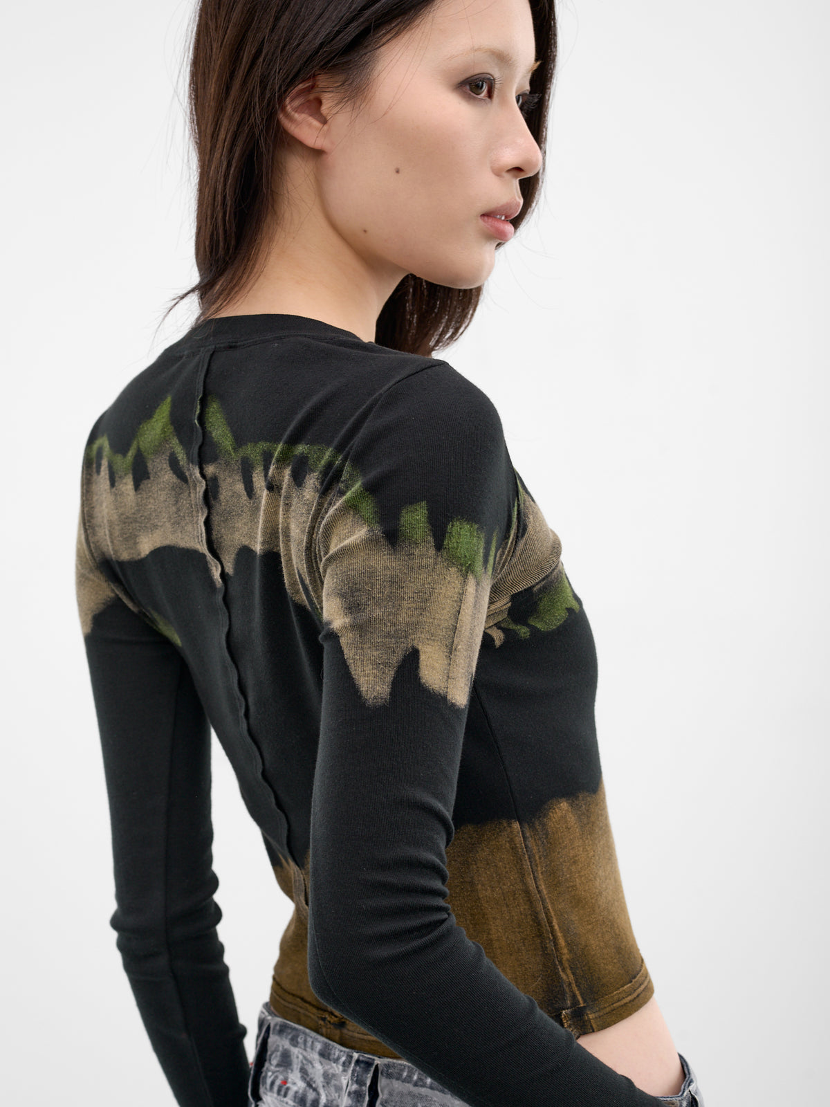 Black Ombré Lapped Long Sleeve (9100-EL-PS26-KELP)