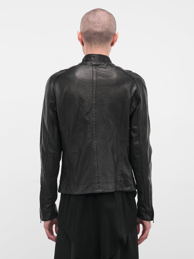 Black Leather Utility Jacket (917BLM2-BLACK)