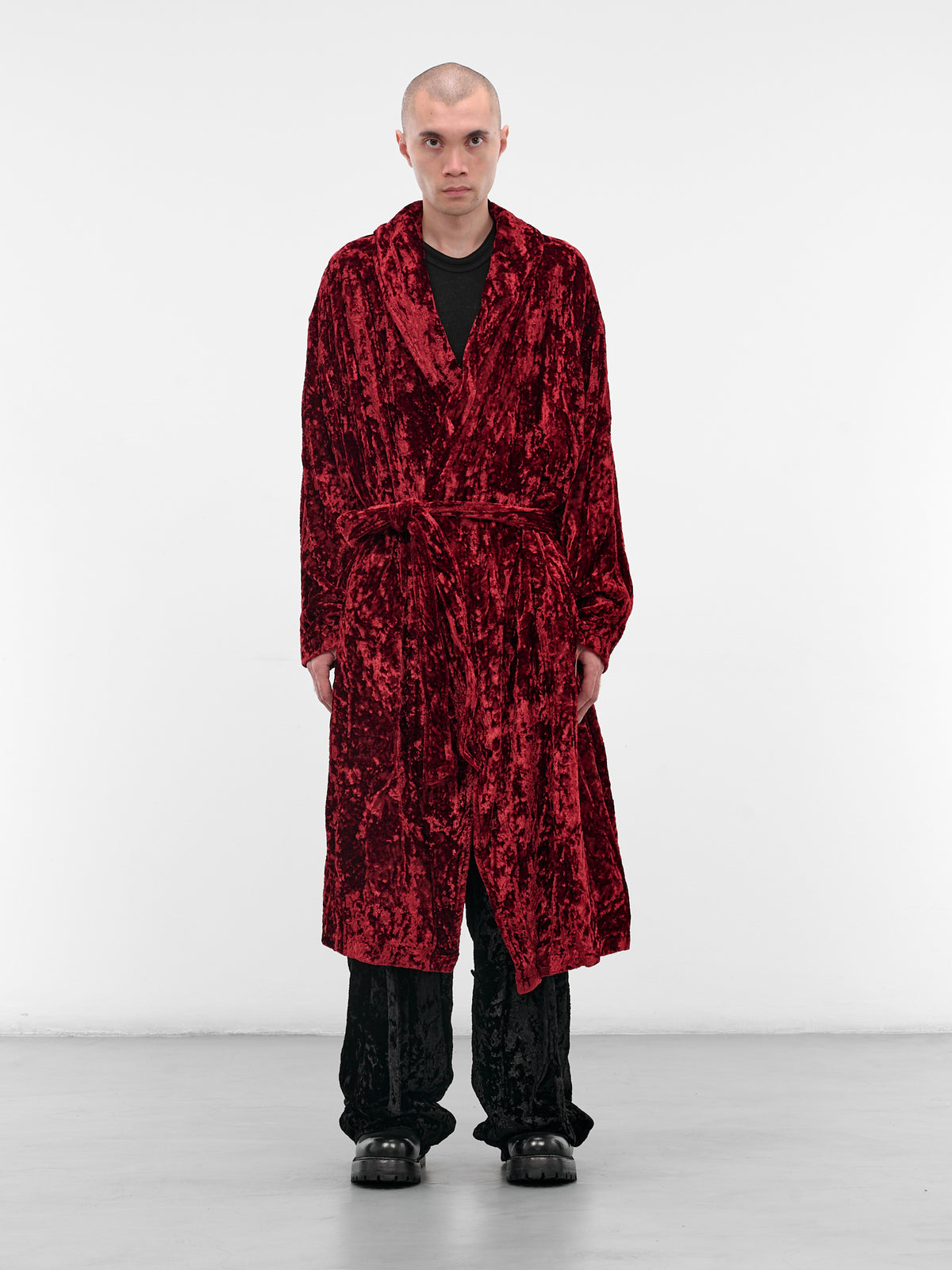 Red Crushed Velvet Robe (917COM3-BLOOD)