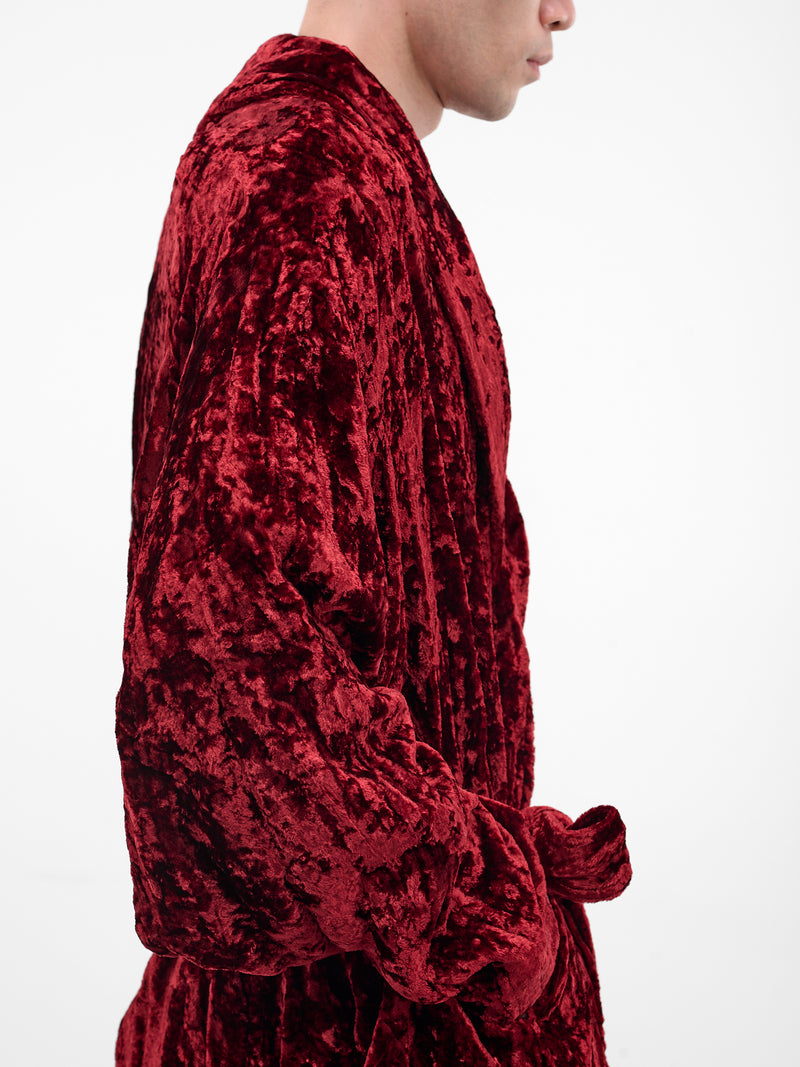 Red Crushed Velvet Robe (917COM3-BLOOD)
