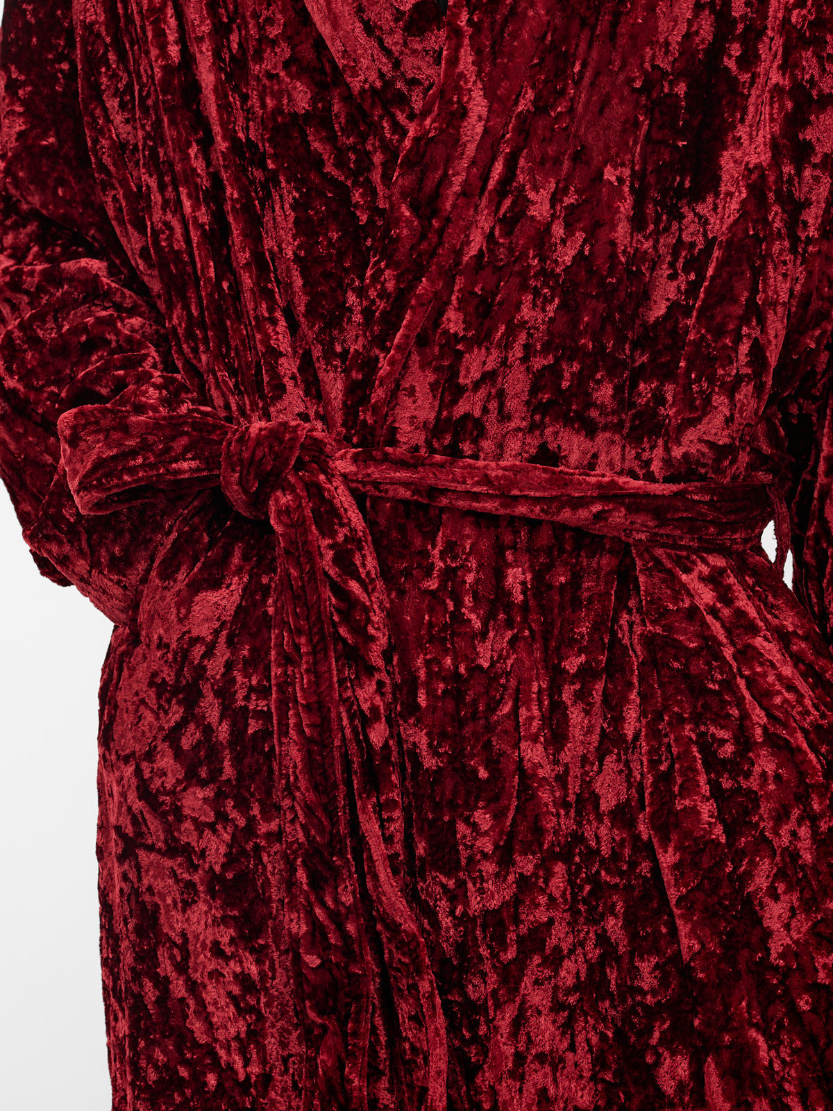 Red Crushed Velvet Robe (917COM3-BLOOD)